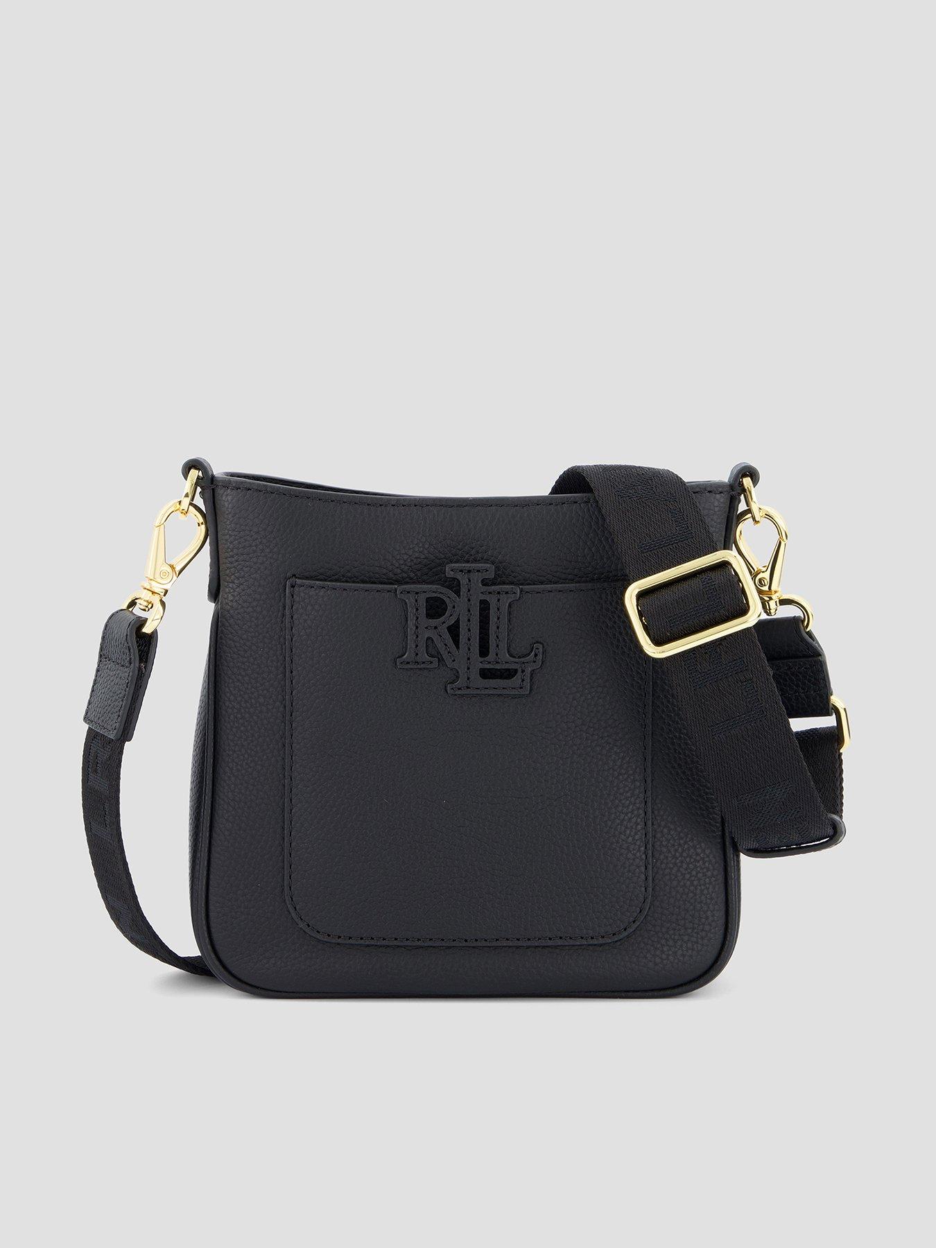 Lauren By Ralph Lauren Cameryn Small Leather Crossbody Bag - Black