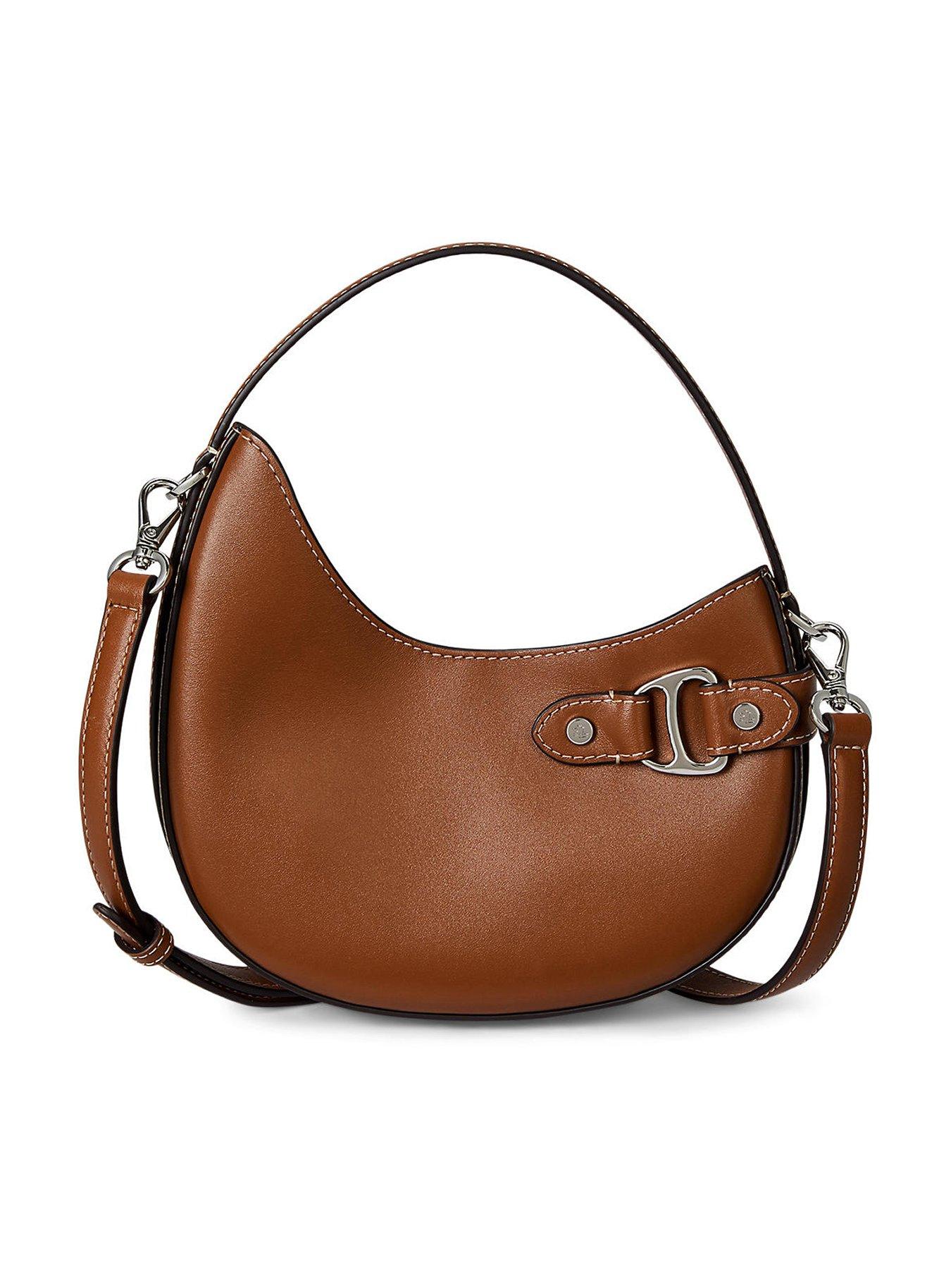 Lauren by Ralph Lauren Tasha Small Leather Crossbody Bag - Tan