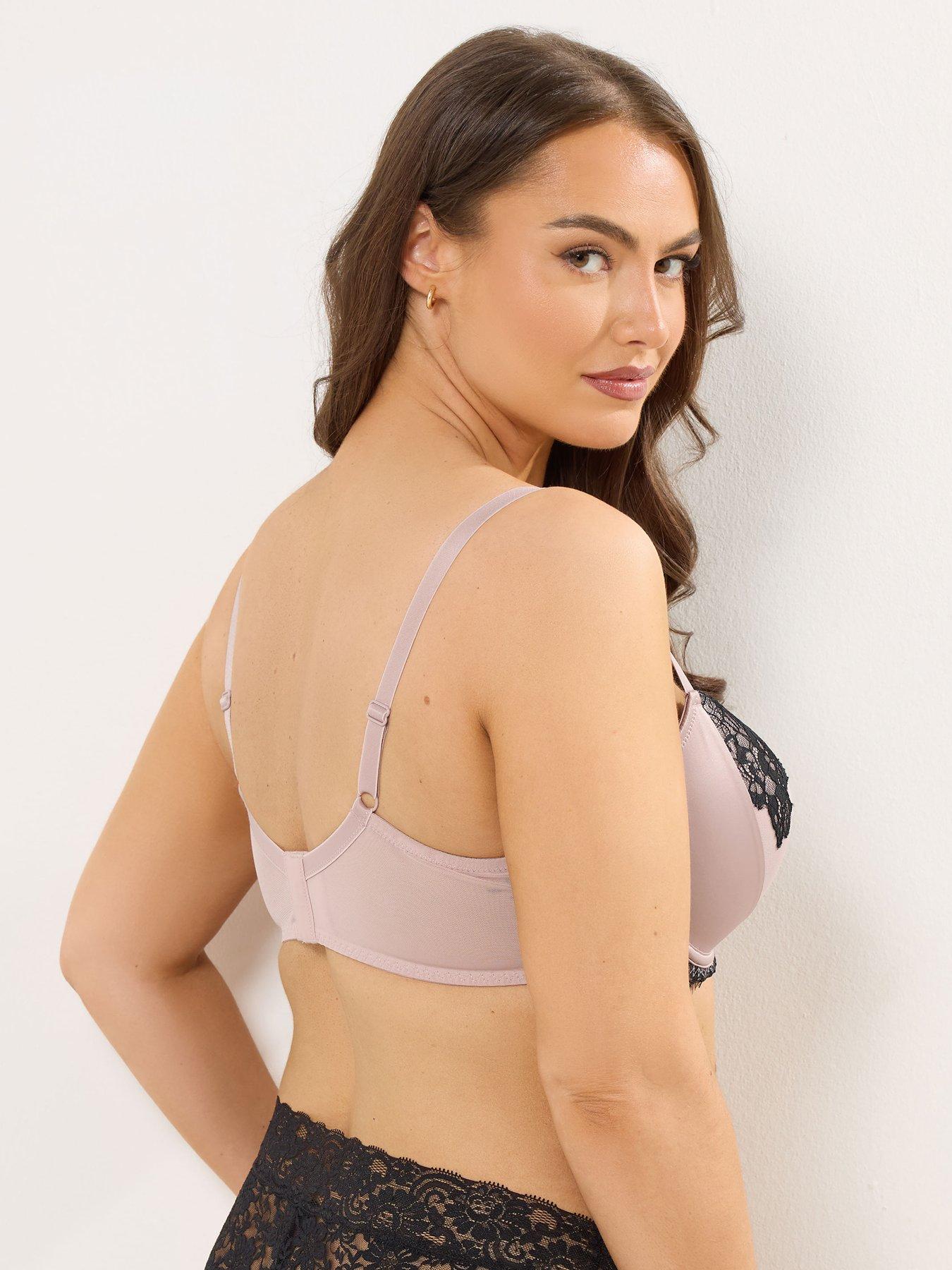 Image 2 of 4 of Yours Curve Jocelyn Padded Underwire Bra - Pink
