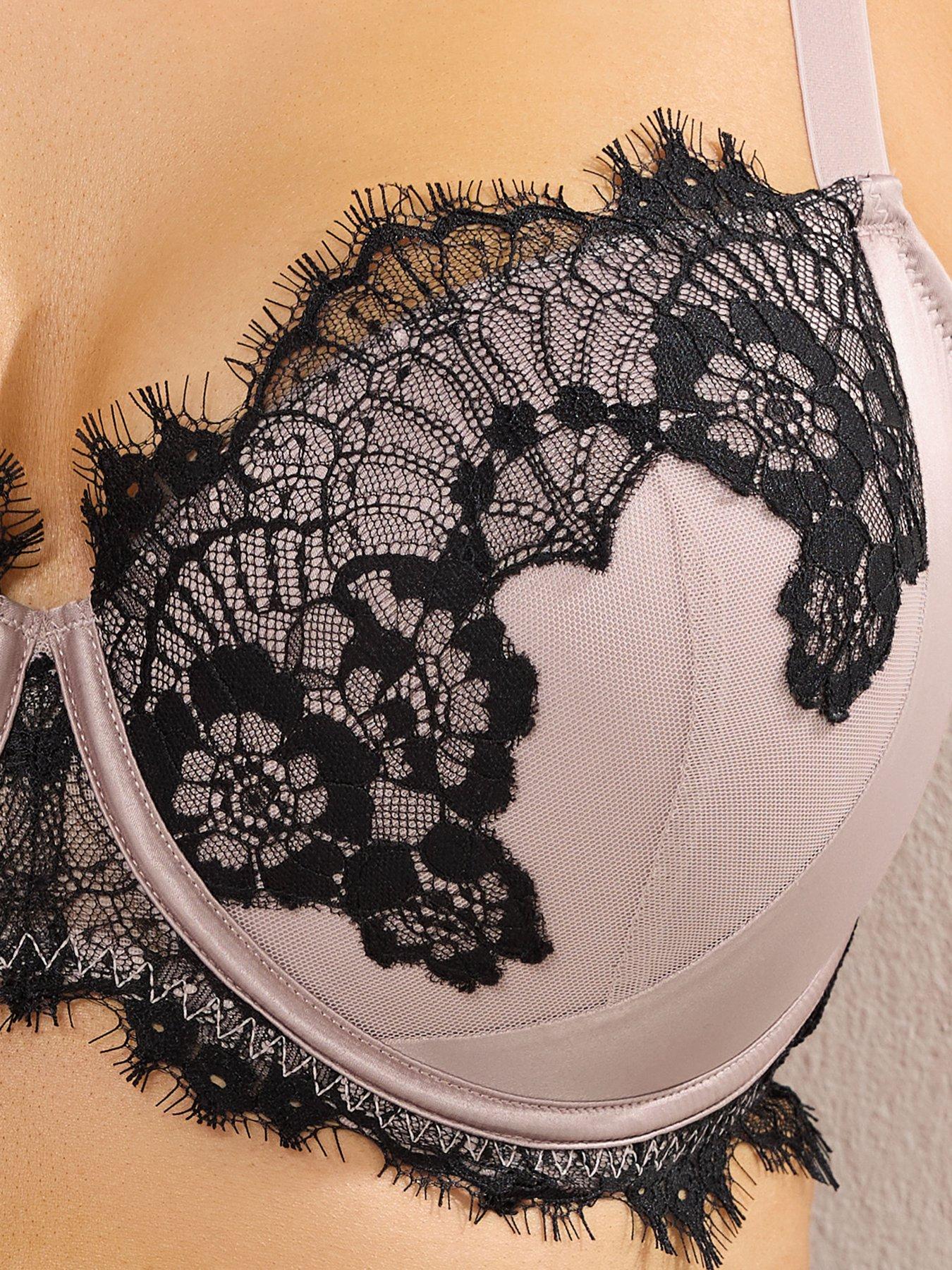 Image 4 of 4 of Yours Curve Jocelyn Padded Underwire Bra - Pink
