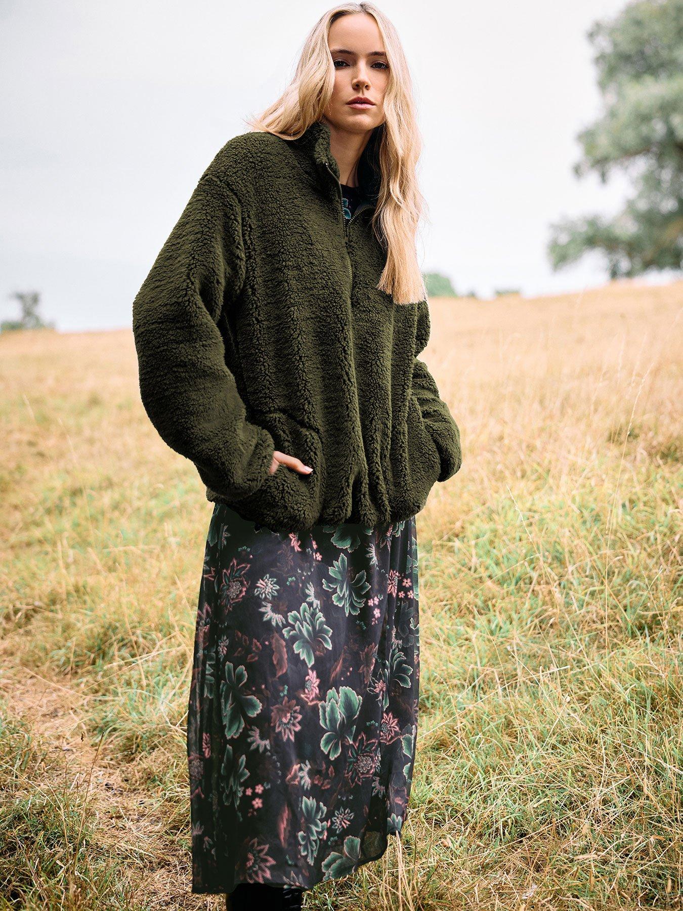 Long Tall Sally Half Zip Fleece - Green