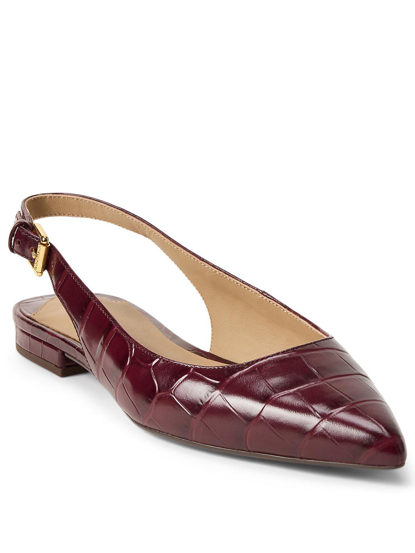 Image 2 of 4 of Lauren by Ralph Lauren London Sling Back Flats - Red