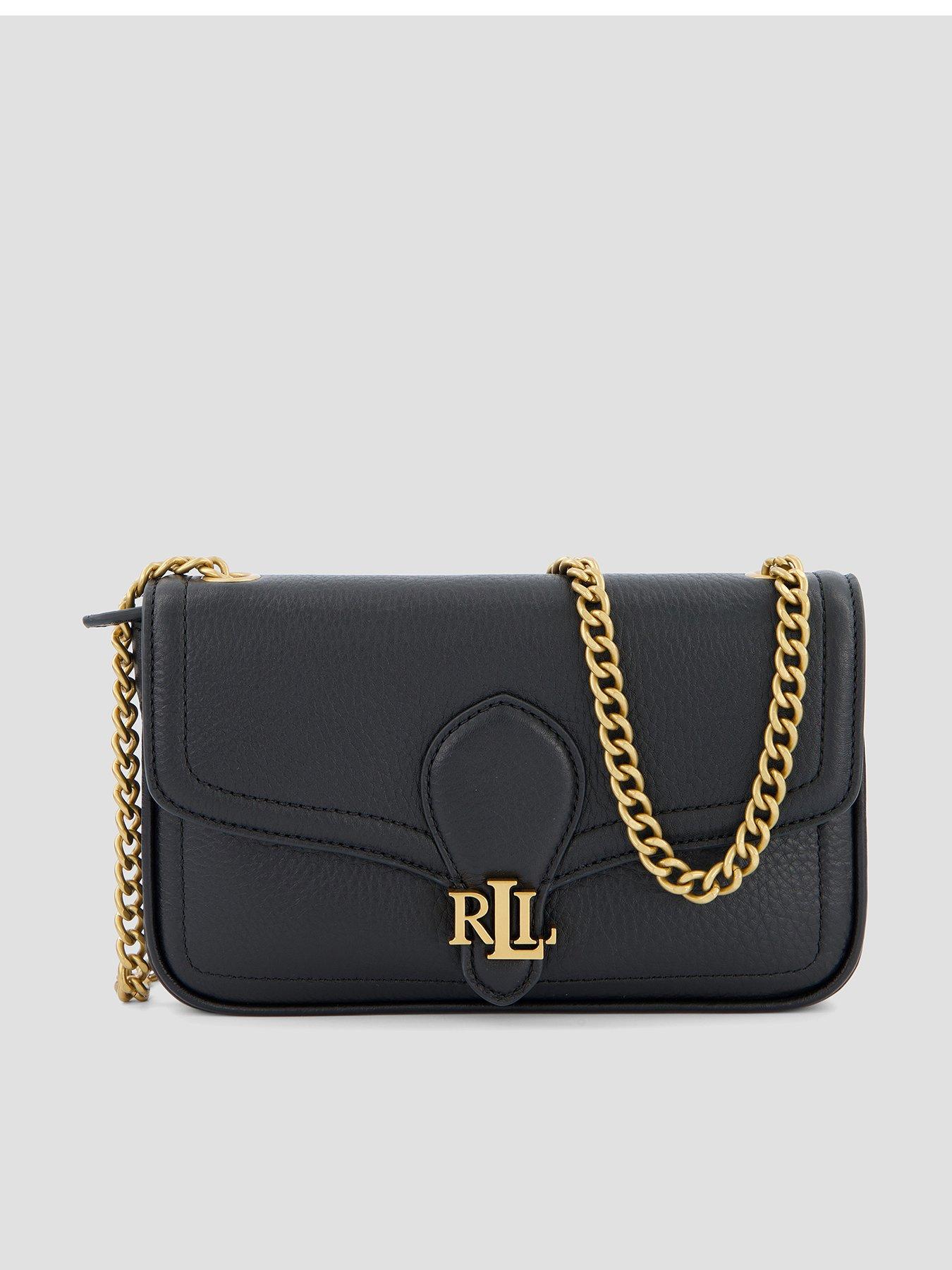 Lauren By Ralph Lauren Bradley Wallet With Chain Shoulder Strap - Black