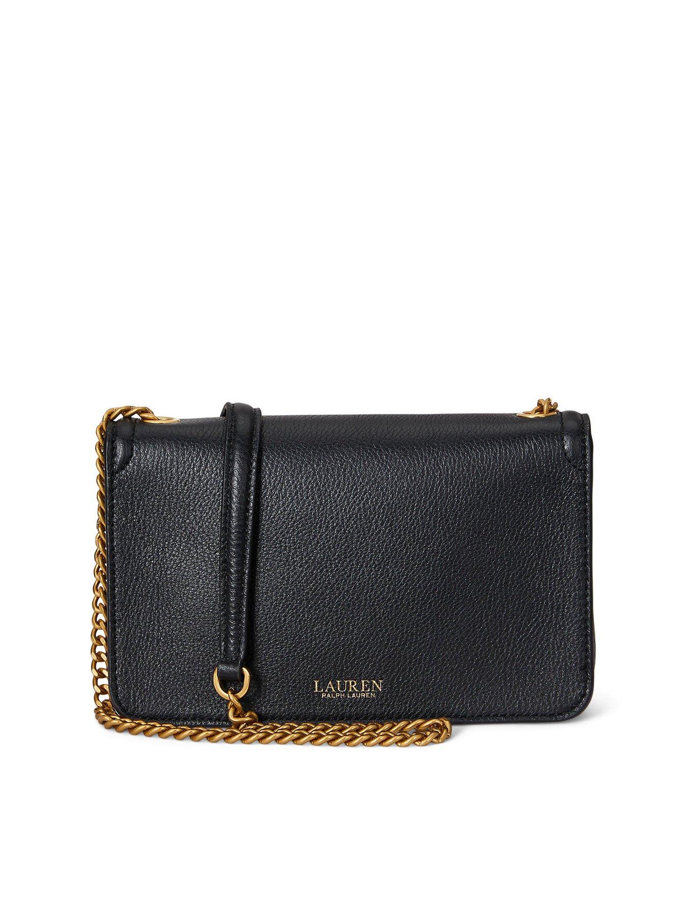 Image 2 of 3 of Lauren by Ralph Lauren Bradley Wallet with Chain Shoulder Strap - Black