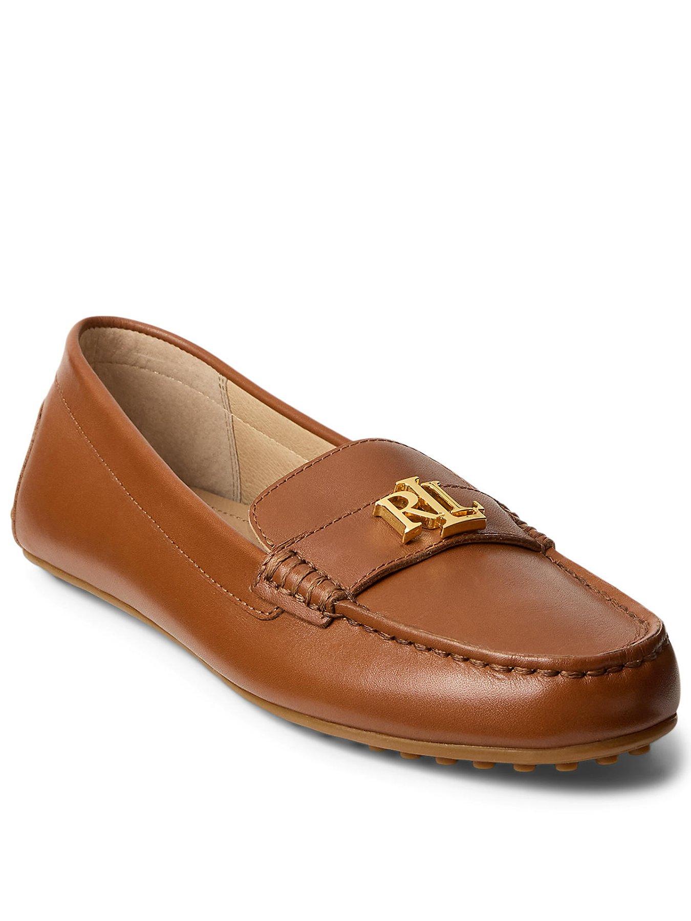 Lauren by Ralph Lauren Barnsbury Flats, Brown, Size 5, Women