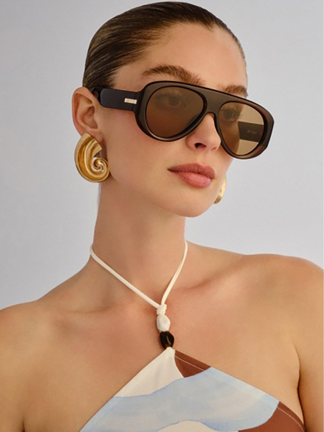 LE SPECS Dream Boat Aviator Sunglasses - Coco
