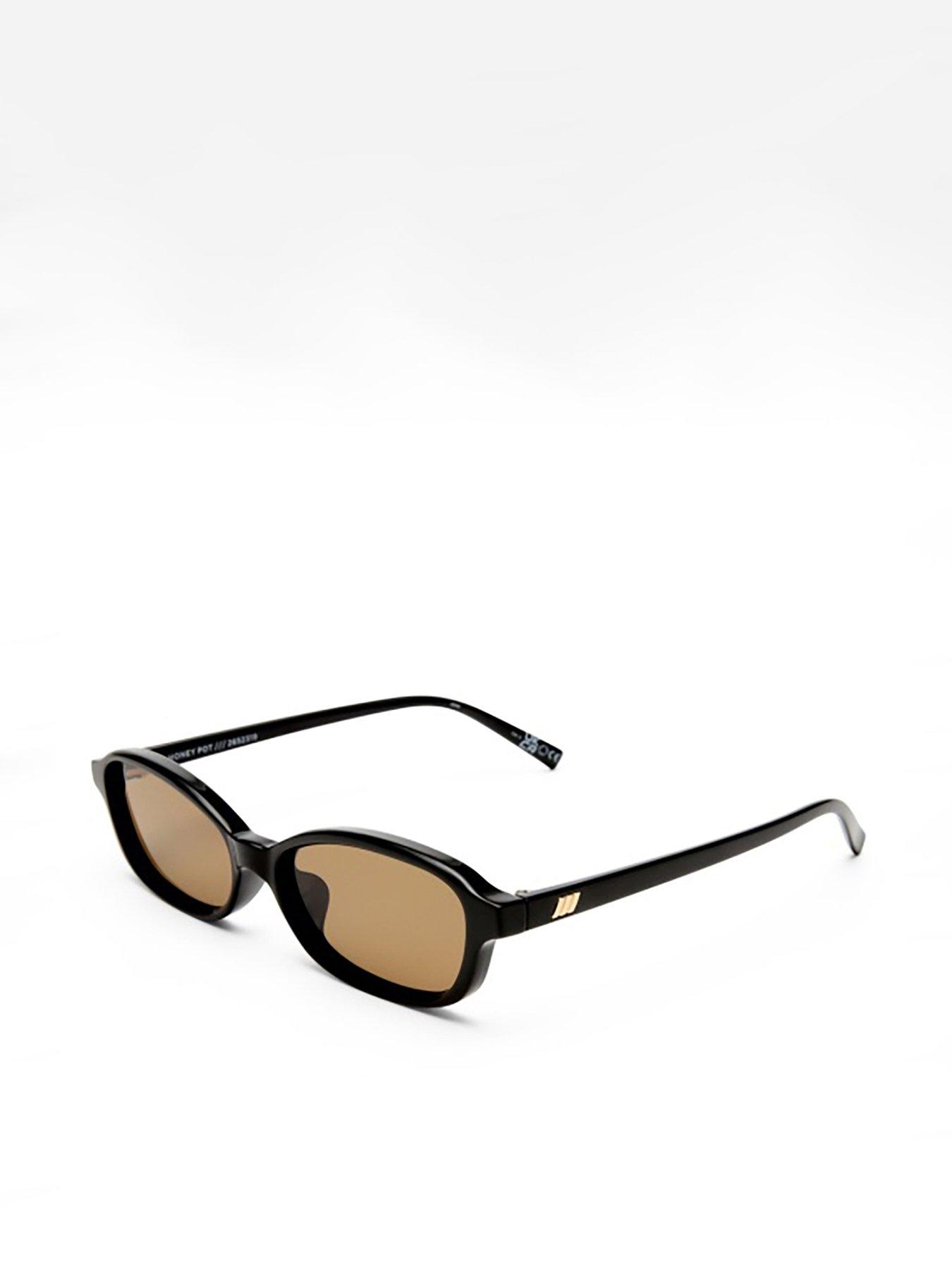 Image 1 of 5 of LE SPECS Honey Pot Rectangle Sunglasses - Black