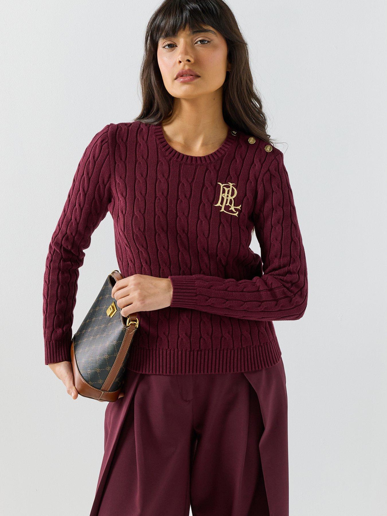 Lauren by Ralph Lauren Montiva Long Sleeve Pull Over - Red