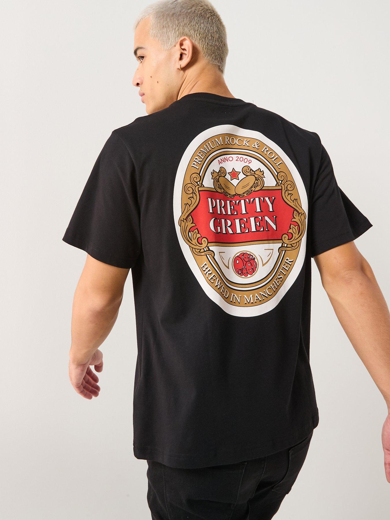 Pretty Green Nelson Back Graphic T-shirt - Black
