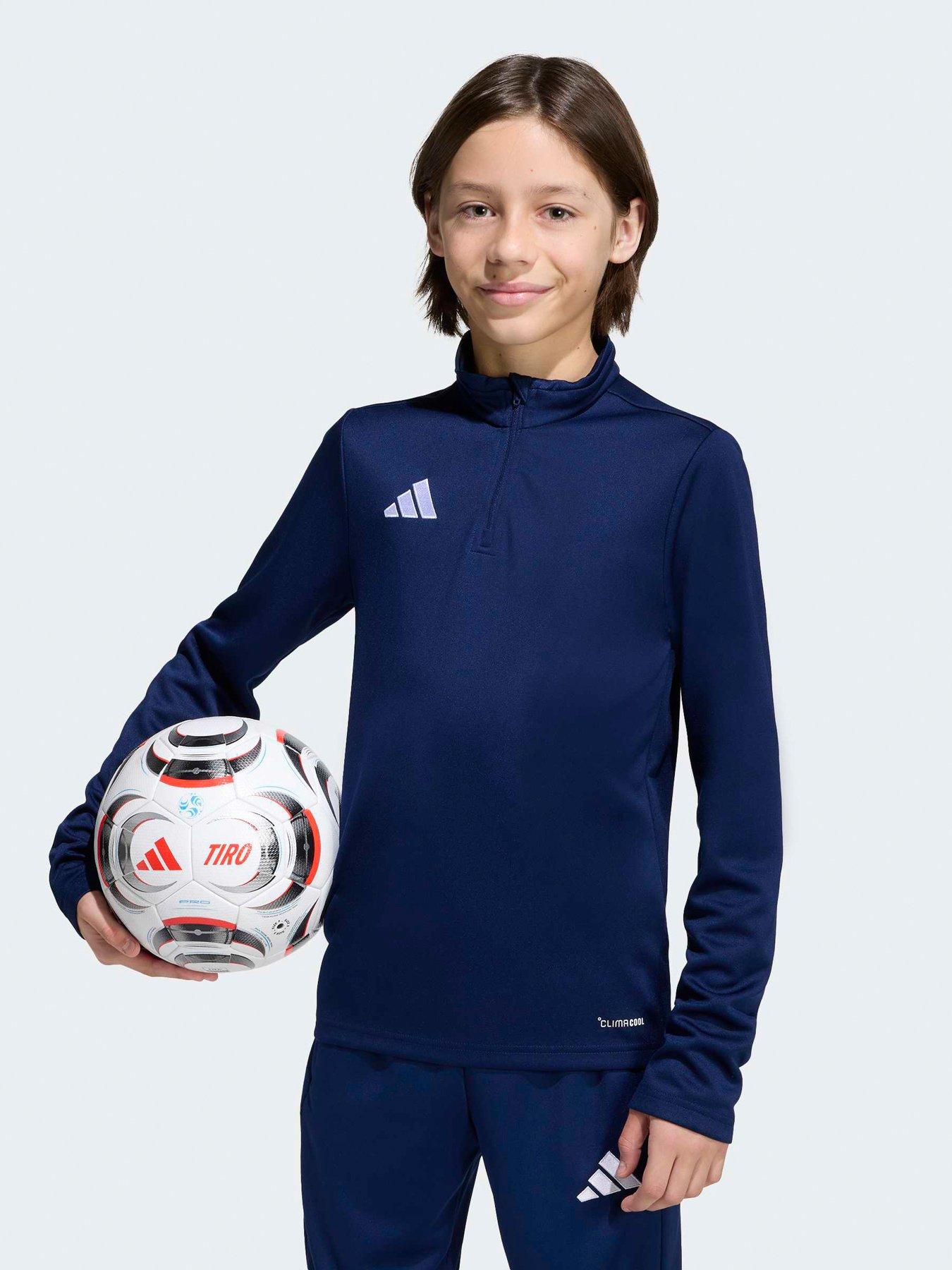 adidas Junior Football Entrada 26 Training Top, Navy, Size 3-4 Years
