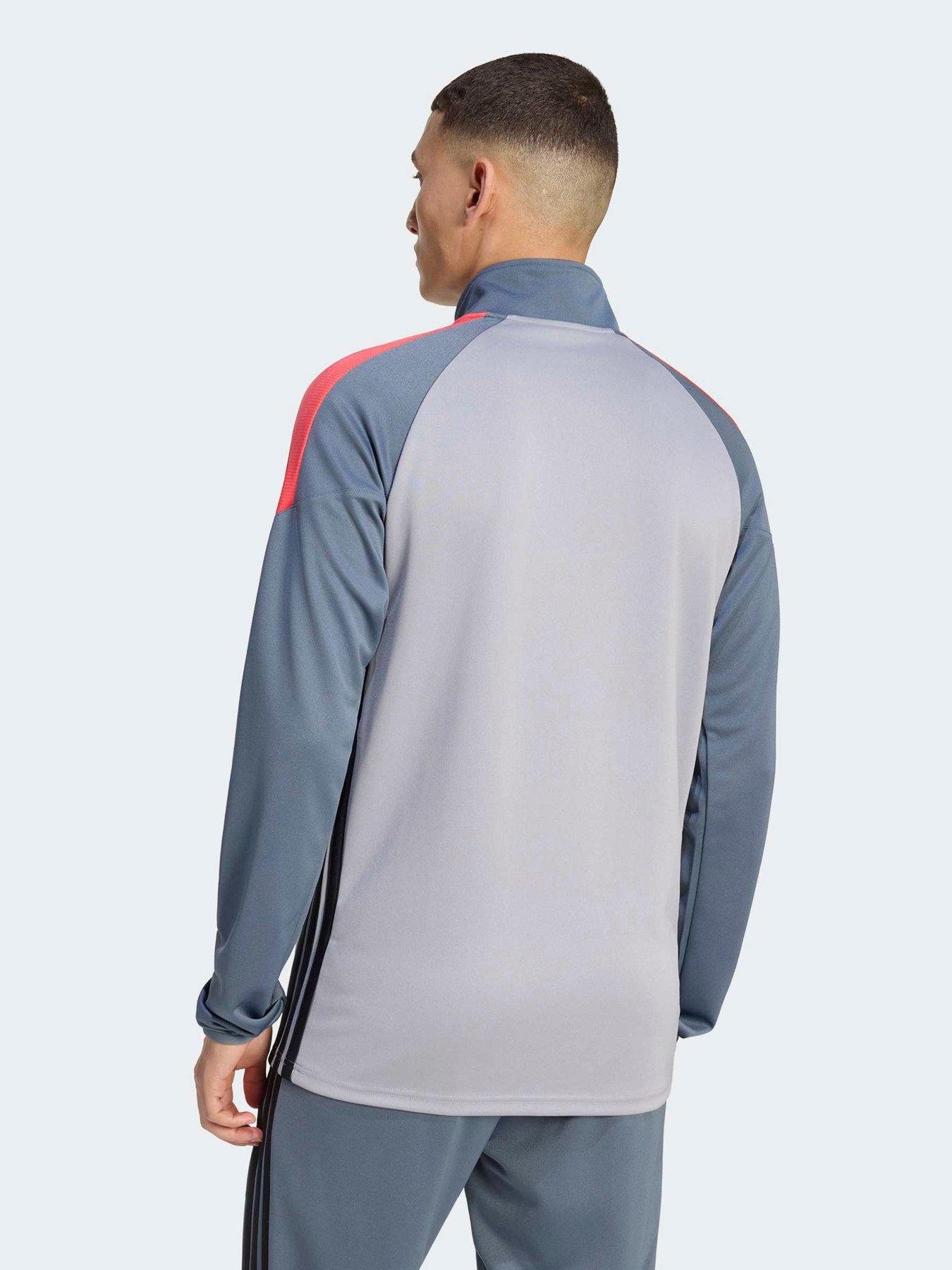 Image 2 of 5 of adidas Mens Tiro Football 1/4 Zip Top - Grey