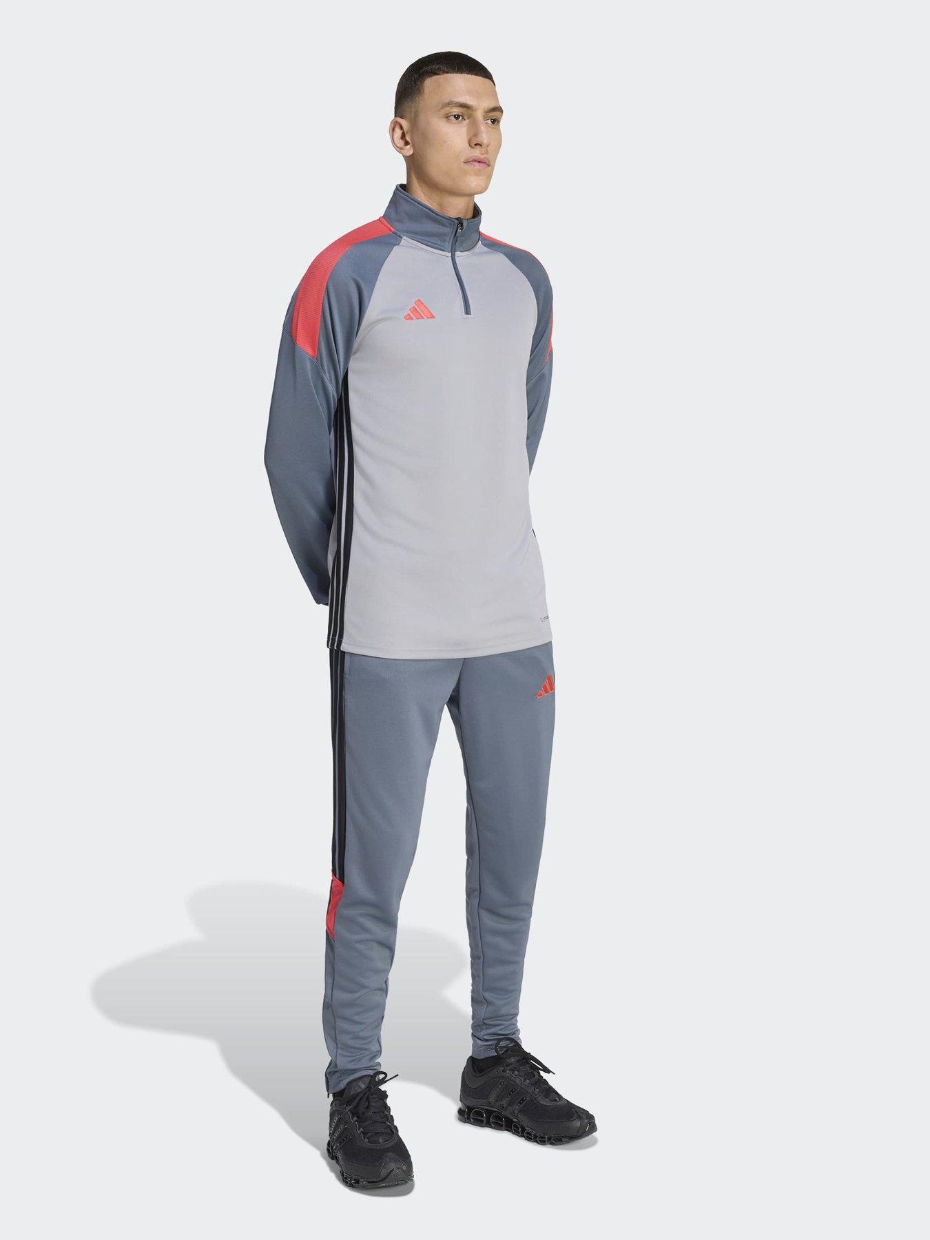 Image 3 of 5 of adidas Mens Tiro Football 1/4 Zip Top - Grey