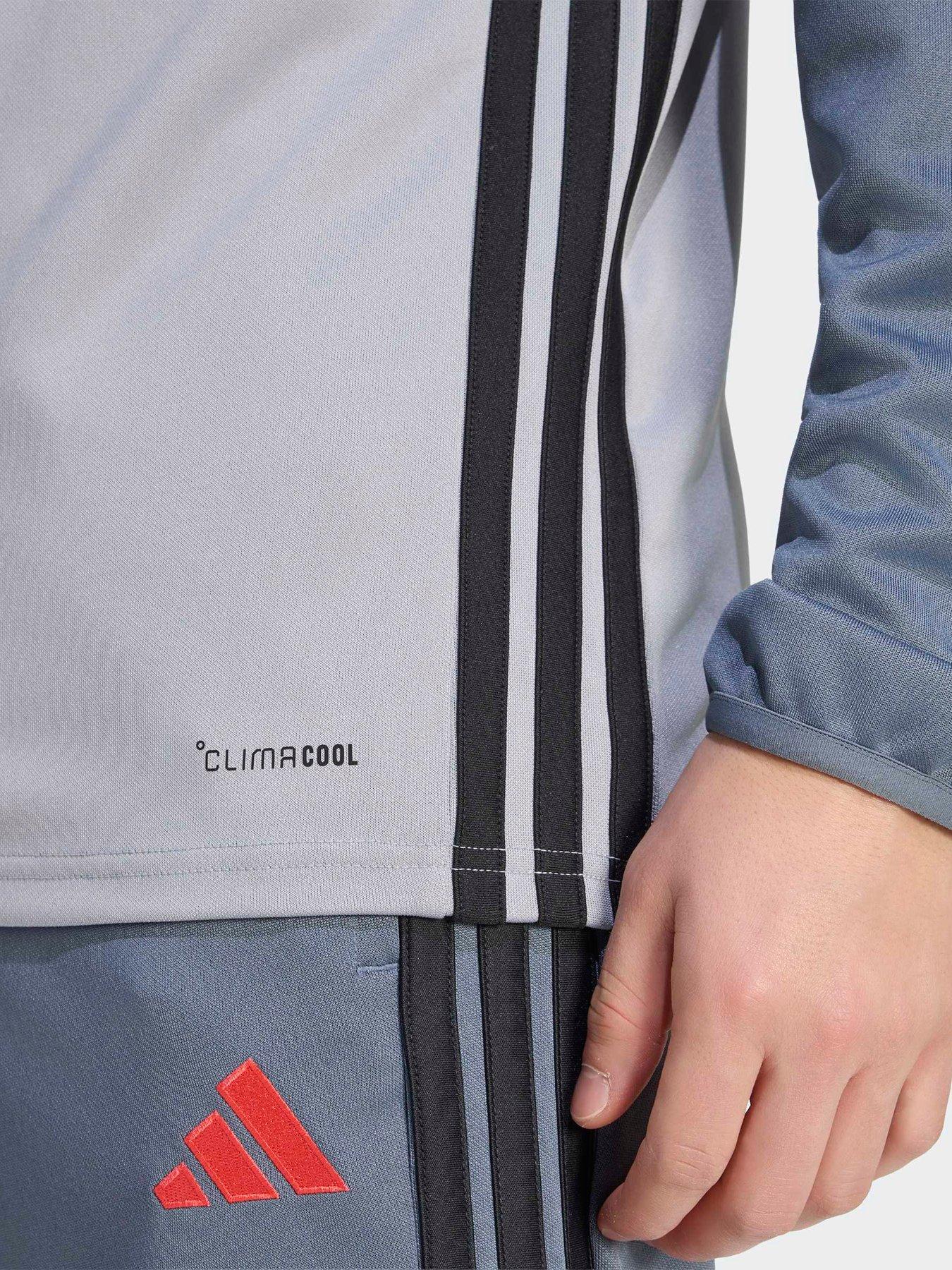 Image 5 of 5 of adidas Mens Tiro Football 1/4 Zip Top - Grey