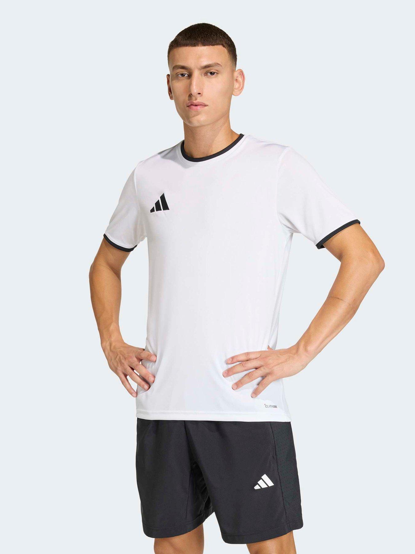 adidas Mens Football Entrada 26 Tee, White/Black, Size M, Men