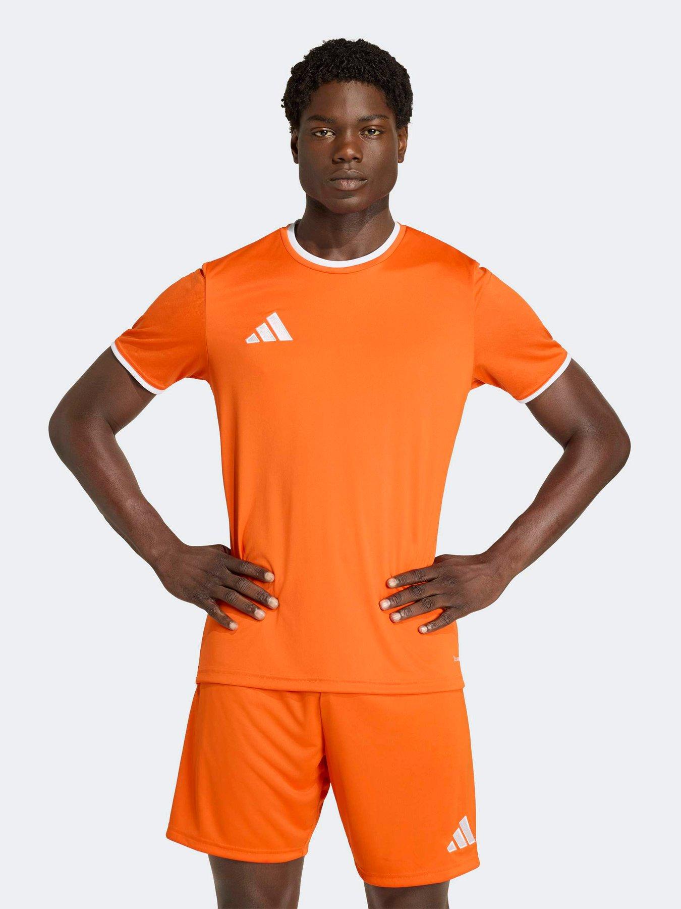 adidas Mens Entrada 26 Slim Fit Football T-Shirt - Orange