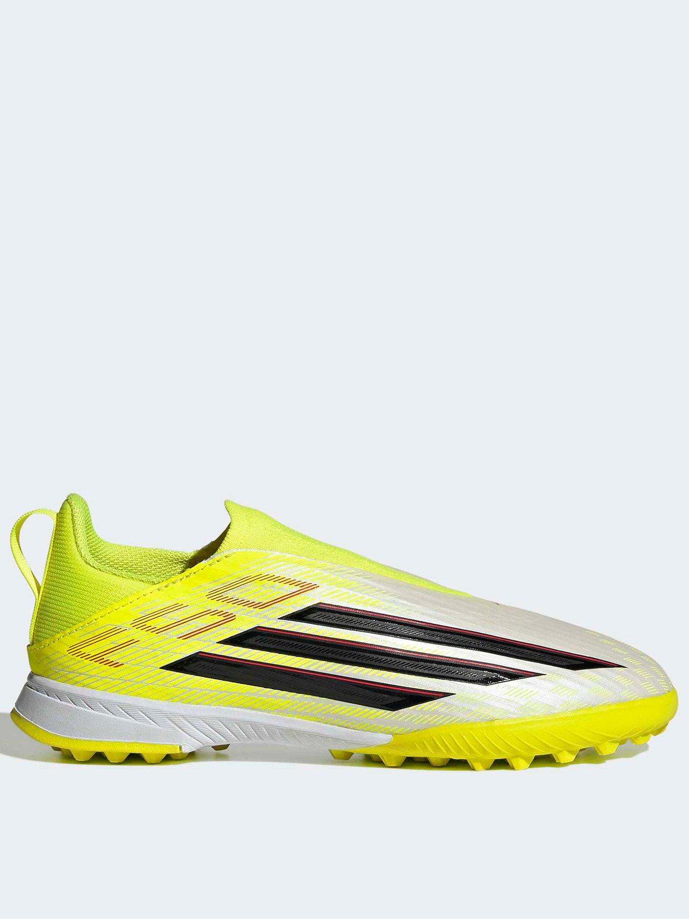 Adidas Junior F50 League Laceless Astro Turf Football Boot - Yellow