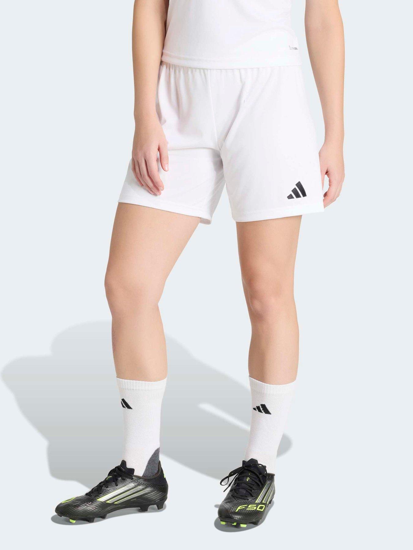 adidas Womens Entrada 26 Football Training Shorts, White/Black, Size 2Xl, Women