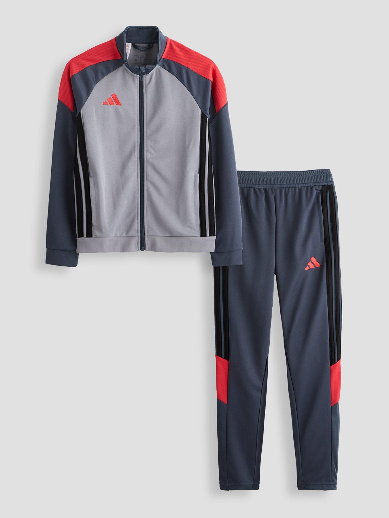 Image 1 of 4 of adidas Junior Tiro Football Tracksuit - Grey