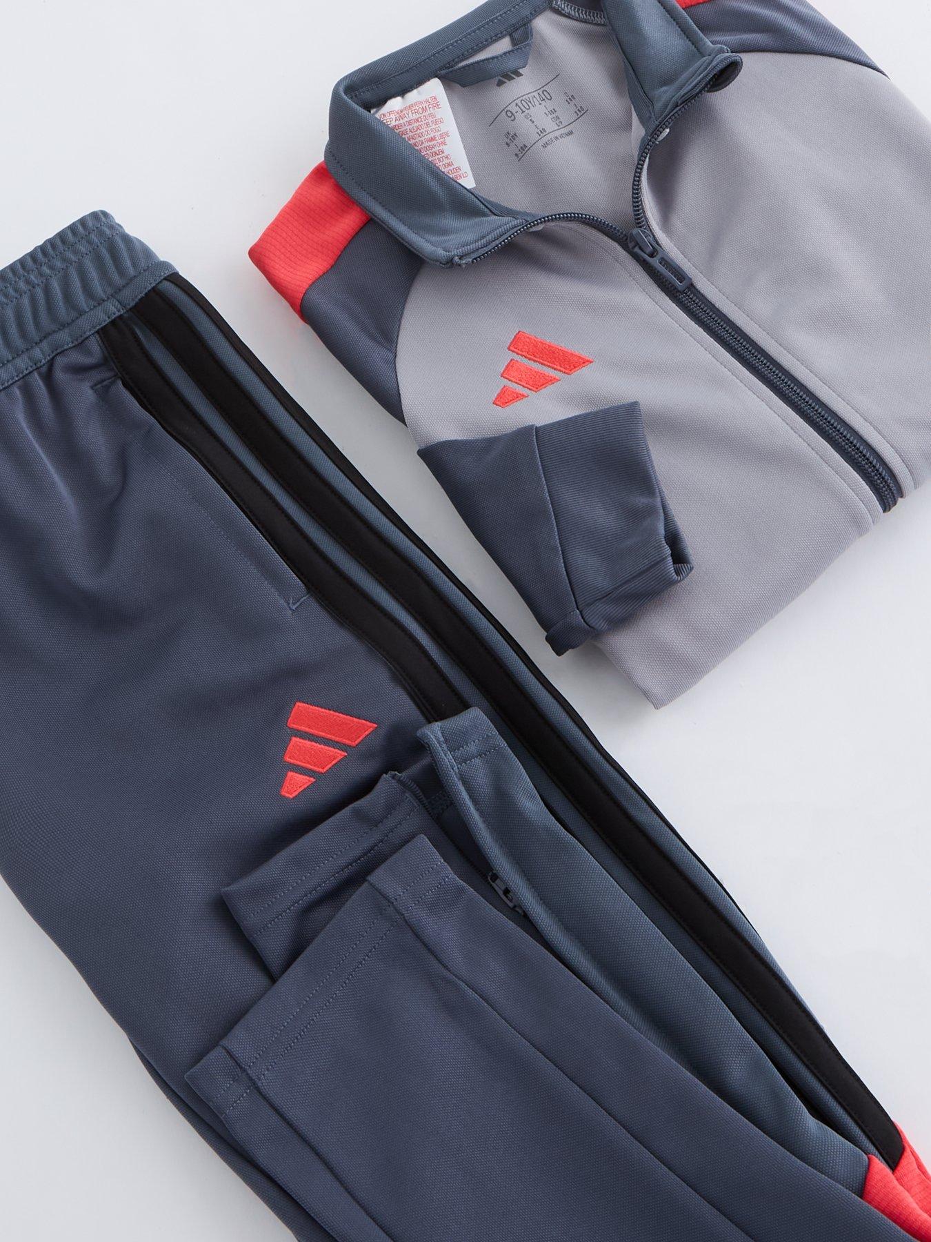 Image 4 of 4 of adidas Junior Tiro Football Tracksuit - Grey