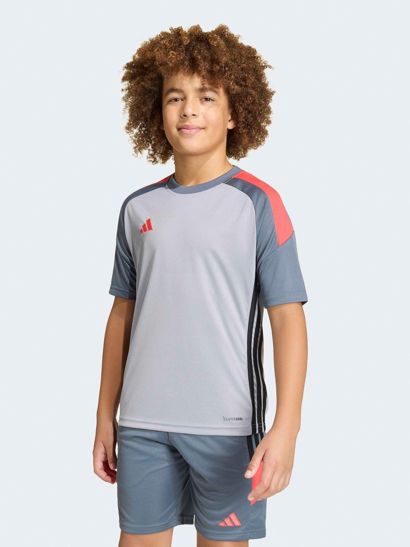 adidas Junior Tiro Football Training Jersey - Grey