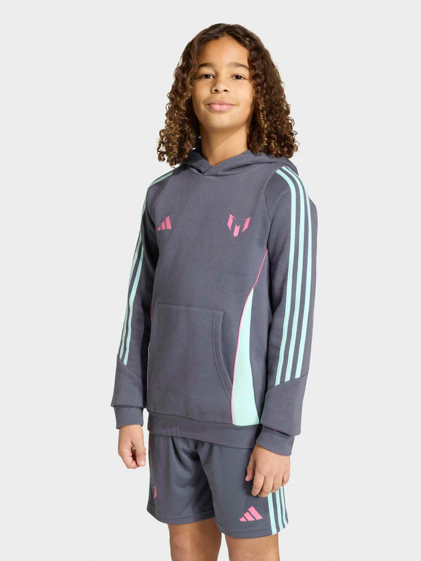 adidas Junior Messi Football Hoodie - Blue
