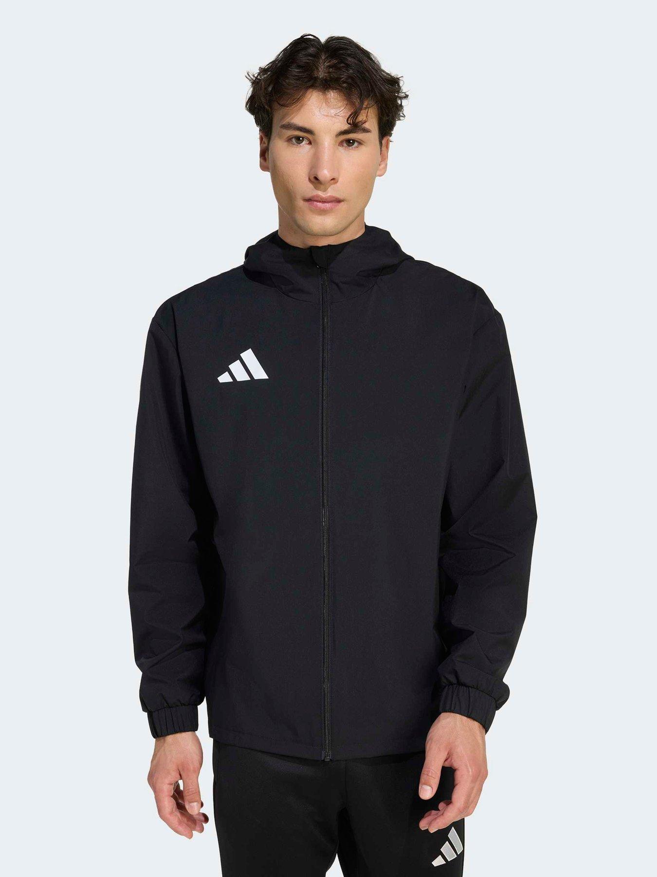 adidas Mens Entrada 26 Football Jacket, Black/White, Size 2Xl, Men