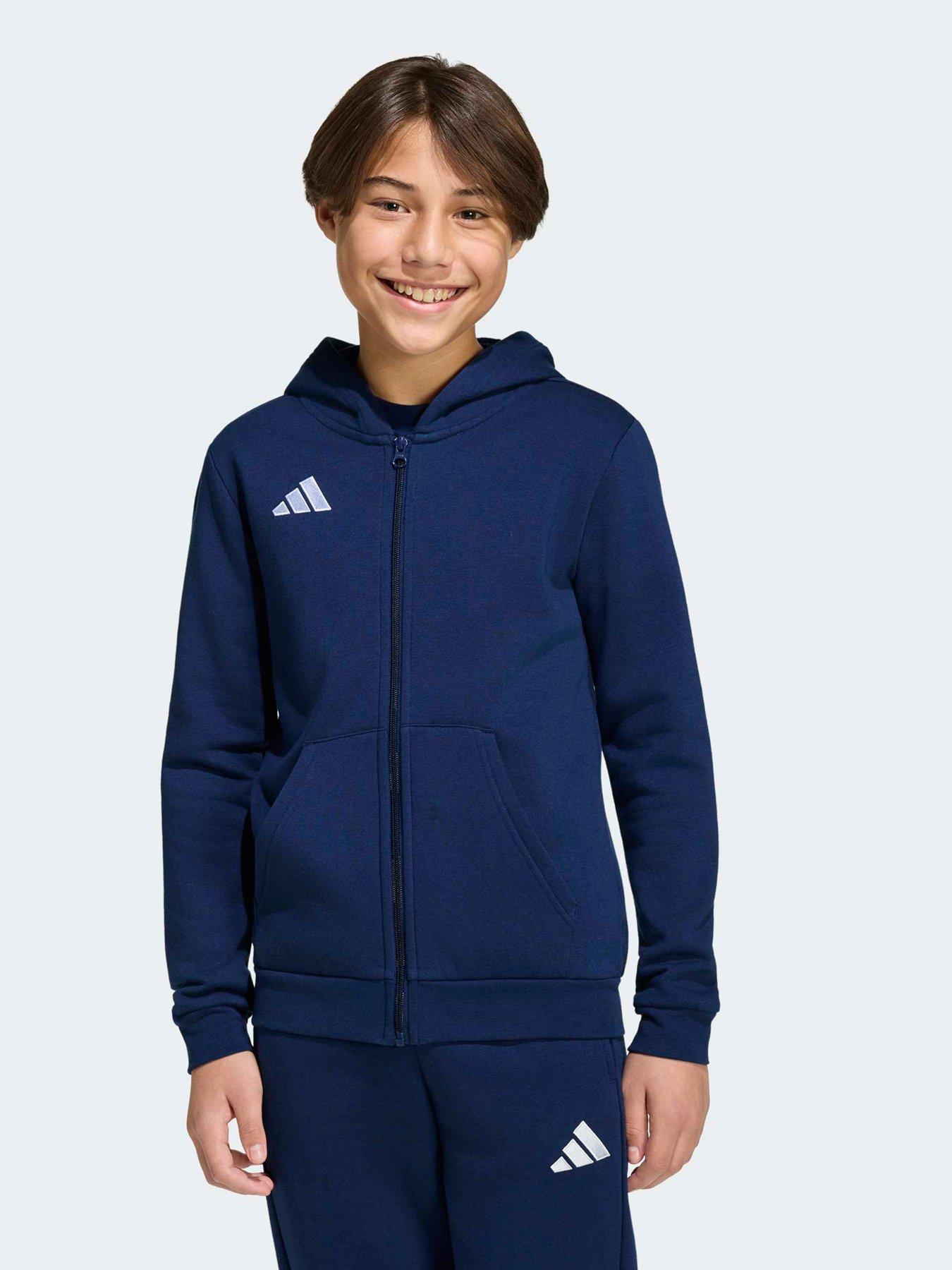 adidas Junior Football Entrada 26 Full Zip Hoodie - Navy