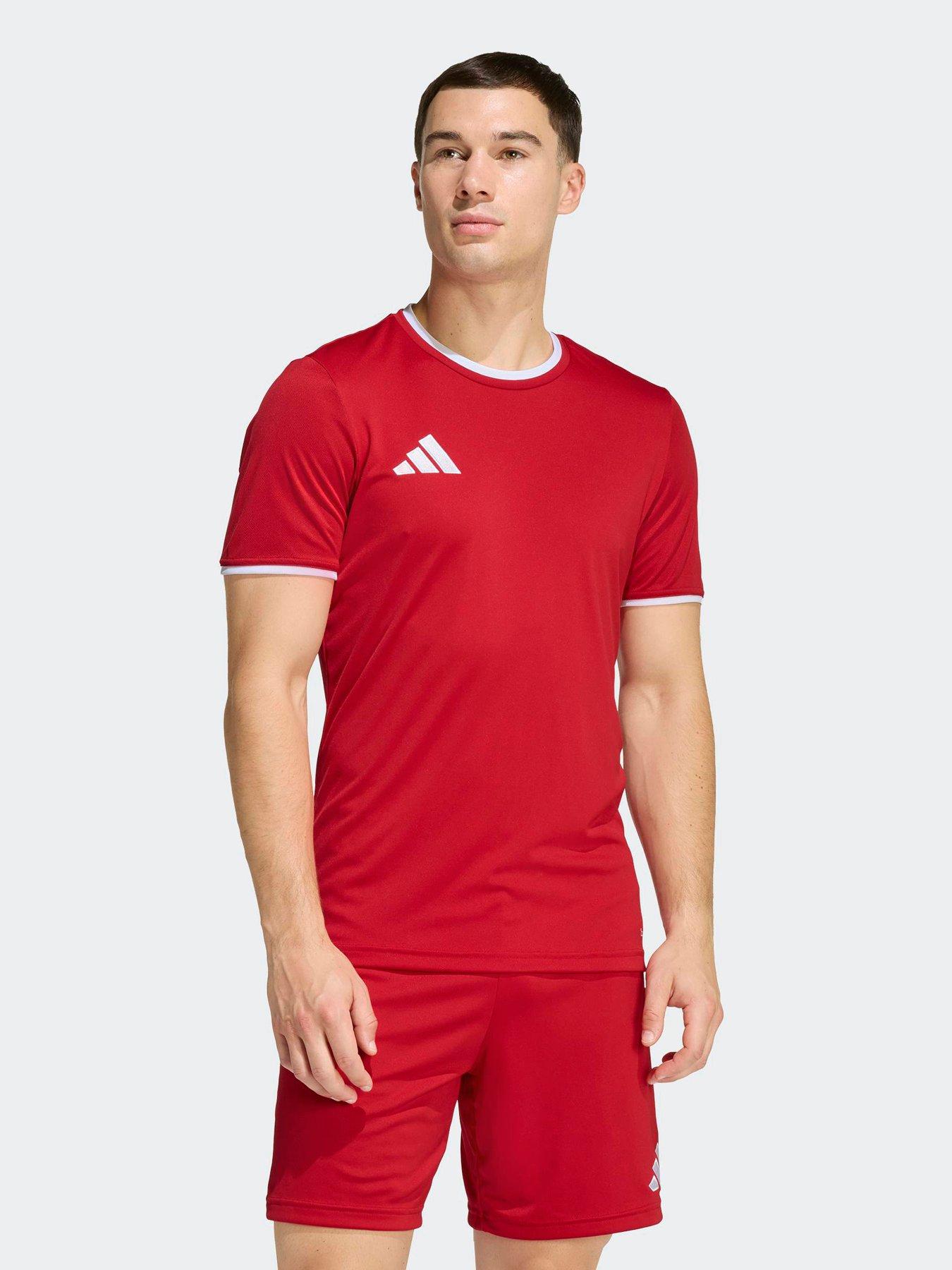 adidas Mens Football Entrada 26 Tee, Red, Size S, Men