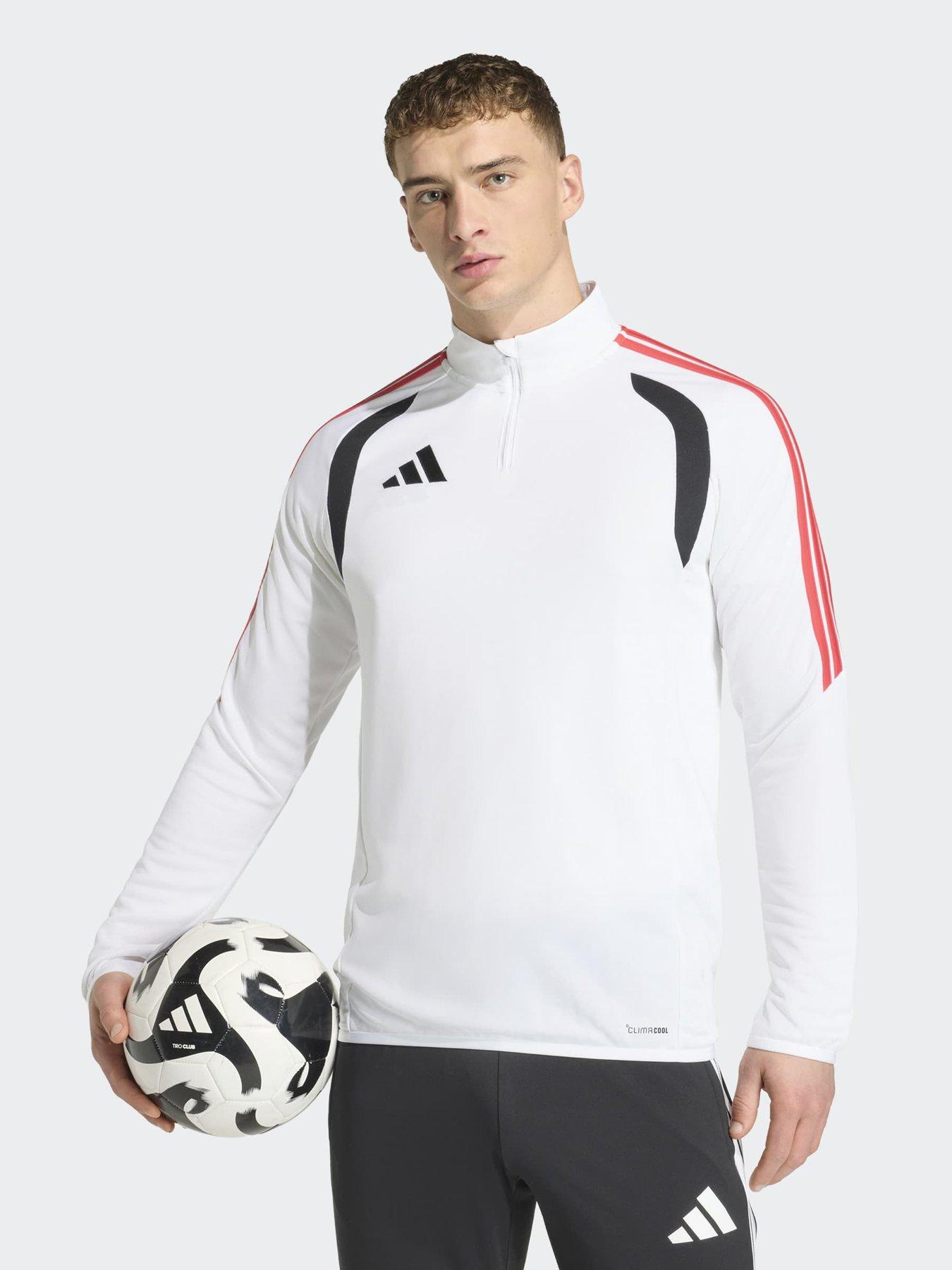 adidas Mens Tiro 26 Football 1/4 Zip Tracksuit Top - White