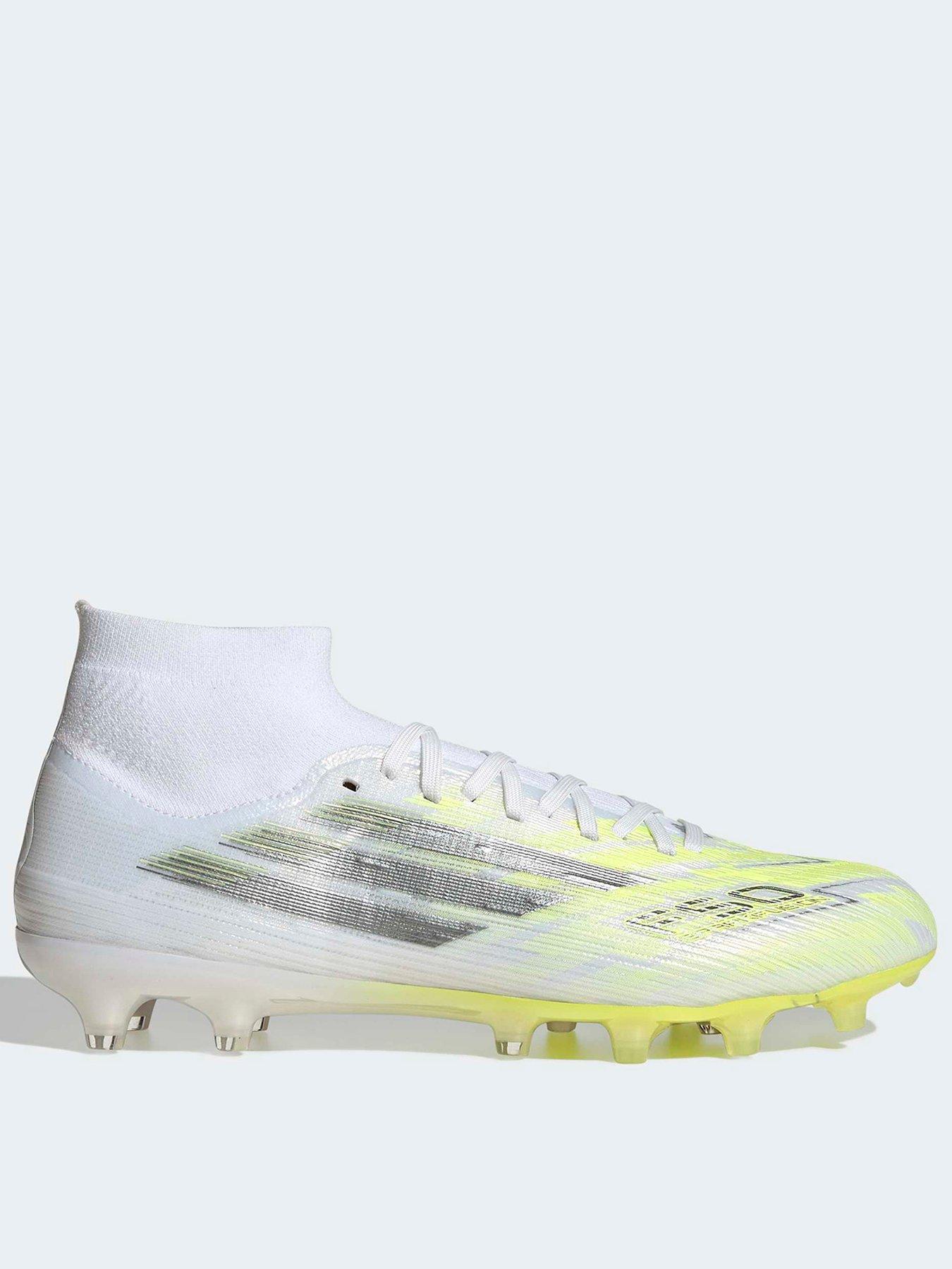 adidas Womens F50 Sparkfusion Pro Firm Ground Football Boot, Ftwwht/Ironmt/Hireye, Size 3, Women