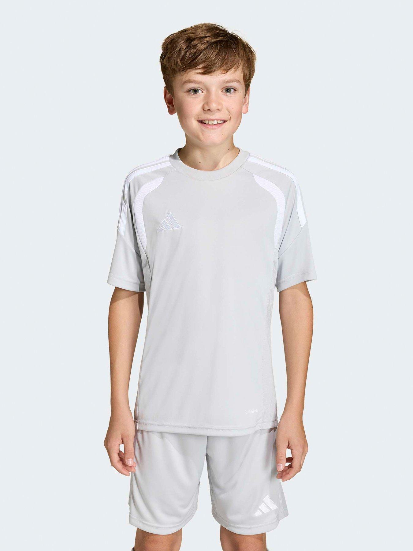 adidas Junior Tiro 26 Football Training Jersey - Grey