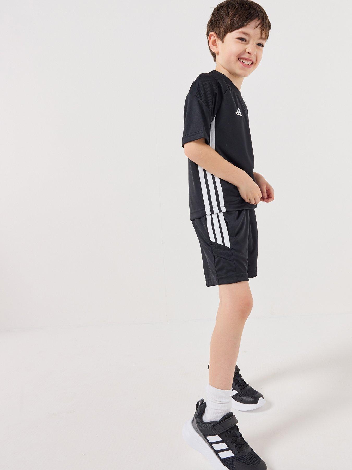adidas Junior Tiro Football Training Mini Kit, Black/Black/White, Size 5-6 Years