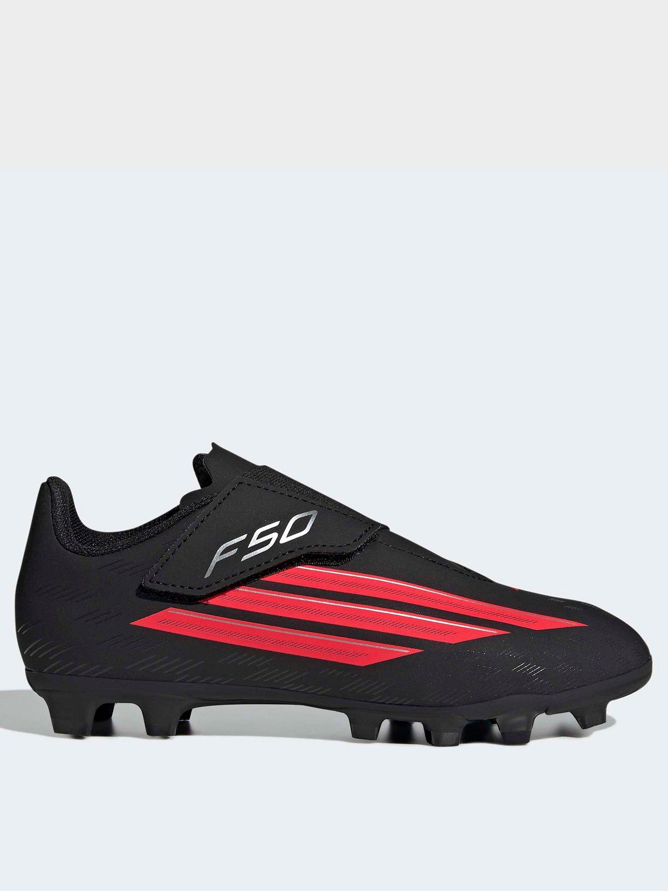 Adidas Junior F50 Club Velcro Astro Turf Football Boot - Black