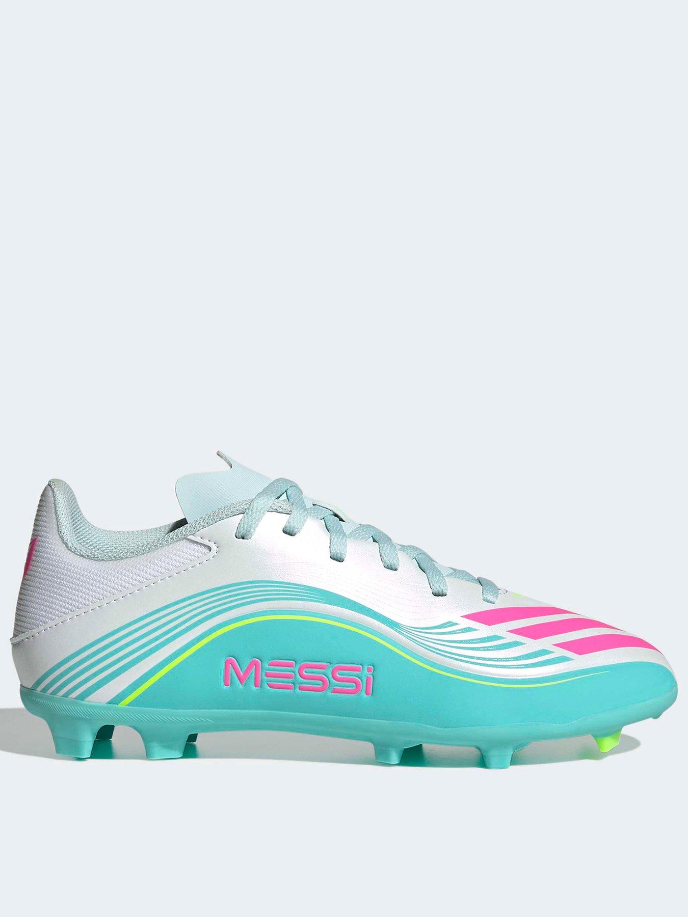 Adidas Junior F50 Messi League Firm Ground Football Boots - White