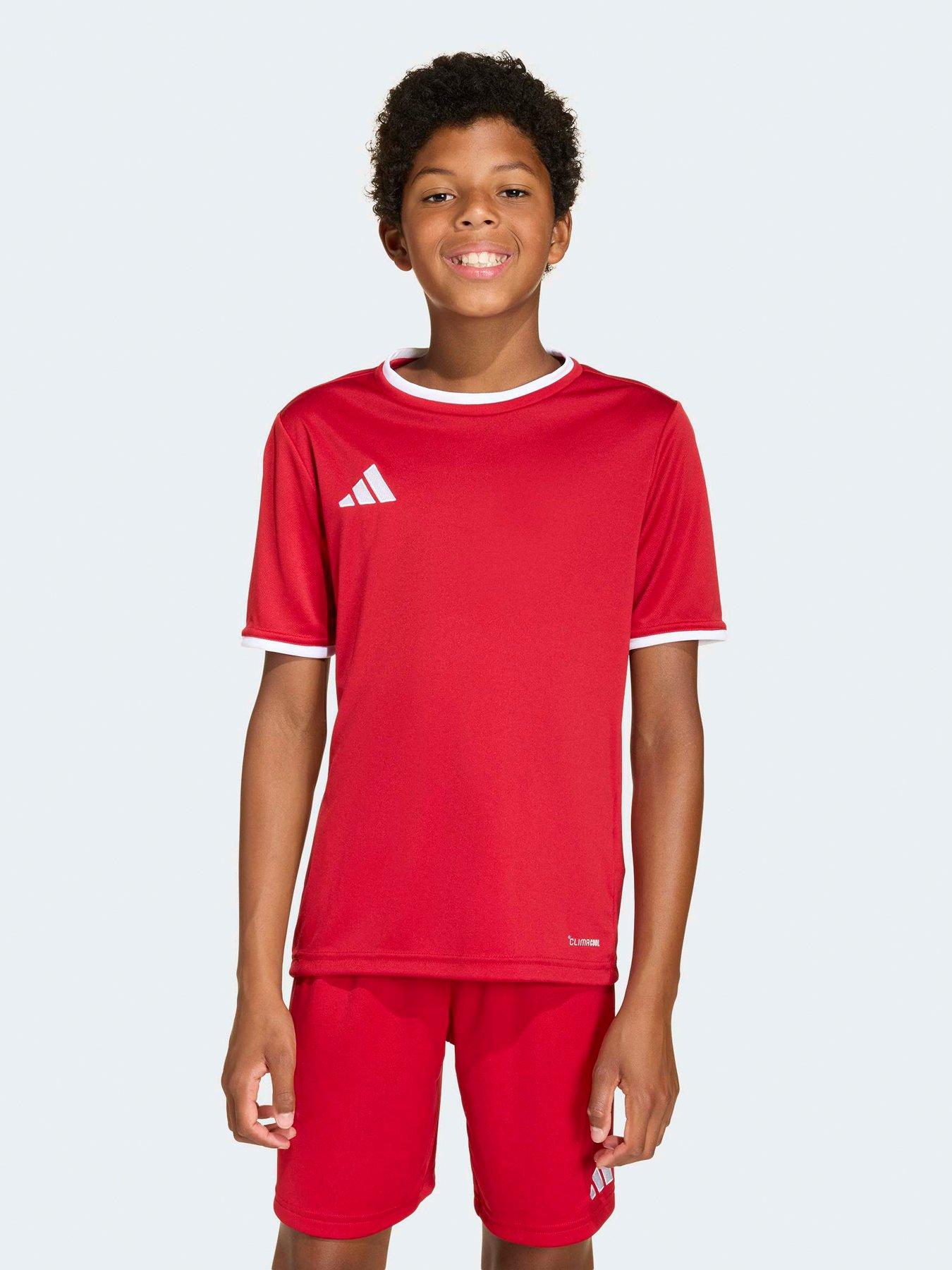 Adidas Junior Entrada 26 Football Training T-Shirt - Red
