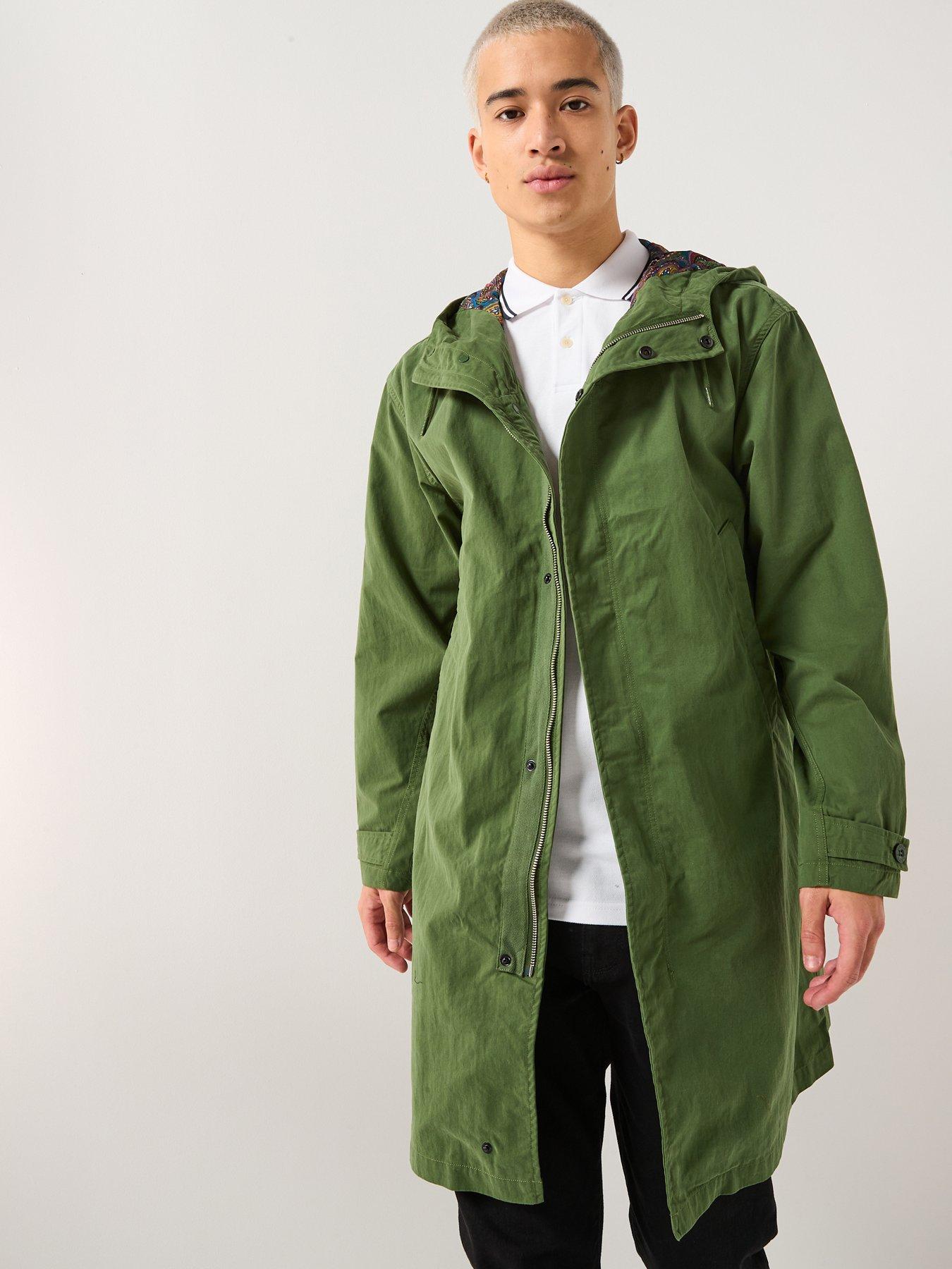 Pretty Green Feltham Parka Coat - Khaki