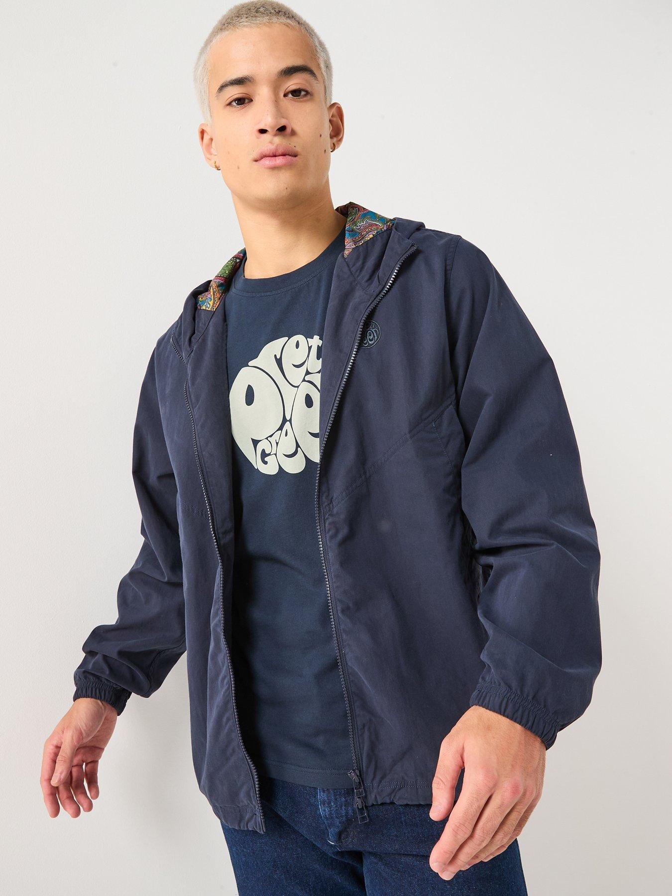 Pretty Green Feltham Lightweight Hooded Jacket - Navy