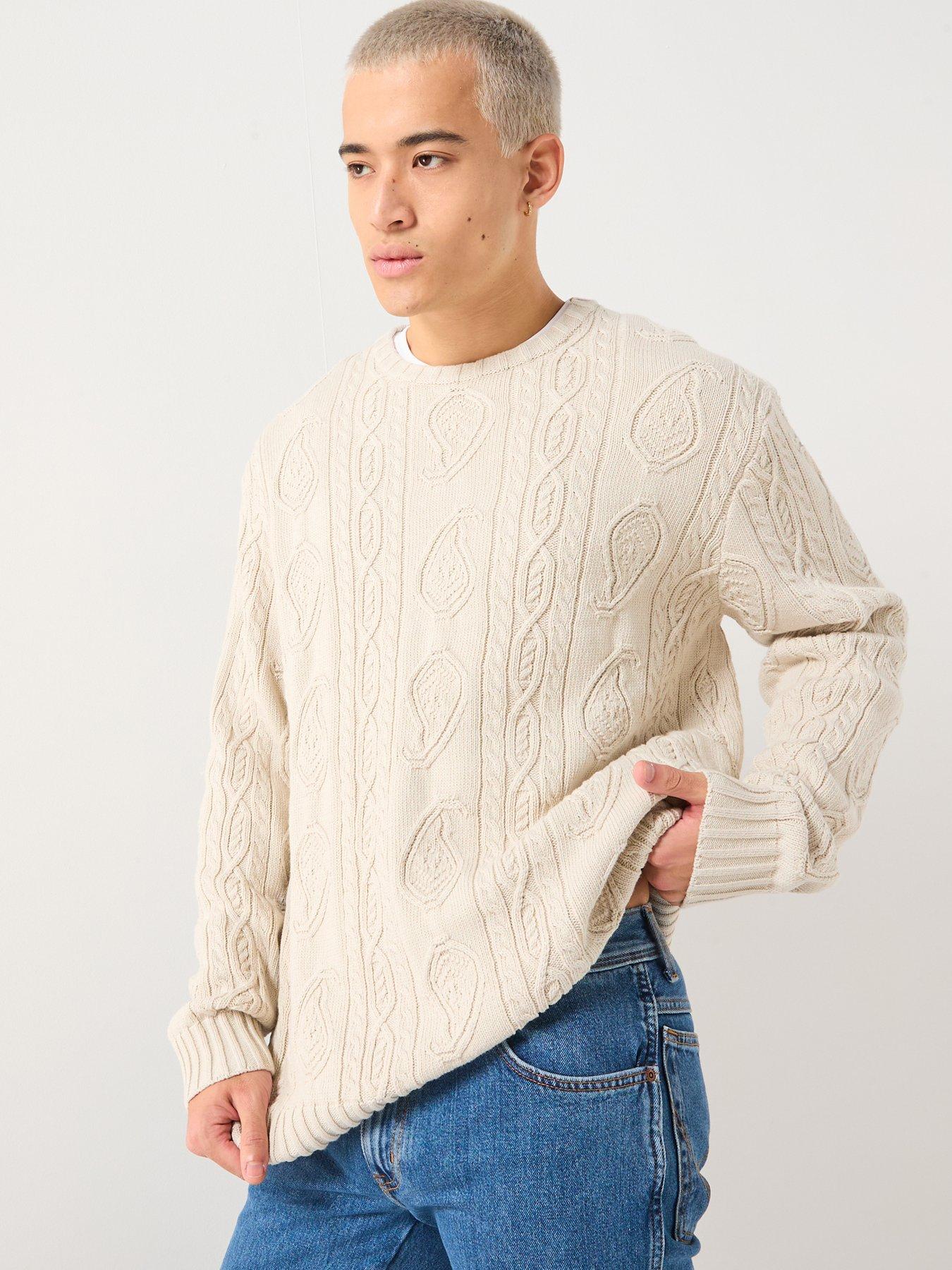 Pretty Green Cable Knitted Jumper - Grey