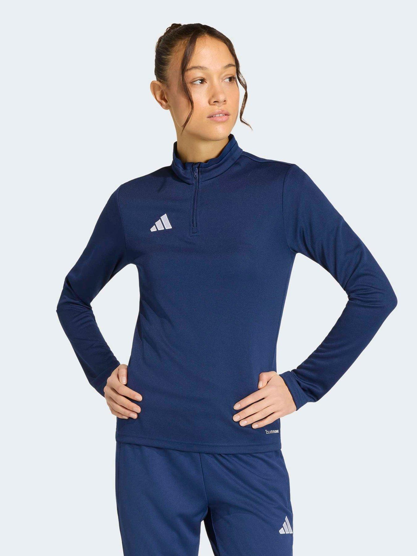 adidas Womens Entrada 26 Football 1/4 Zip Top - Navy