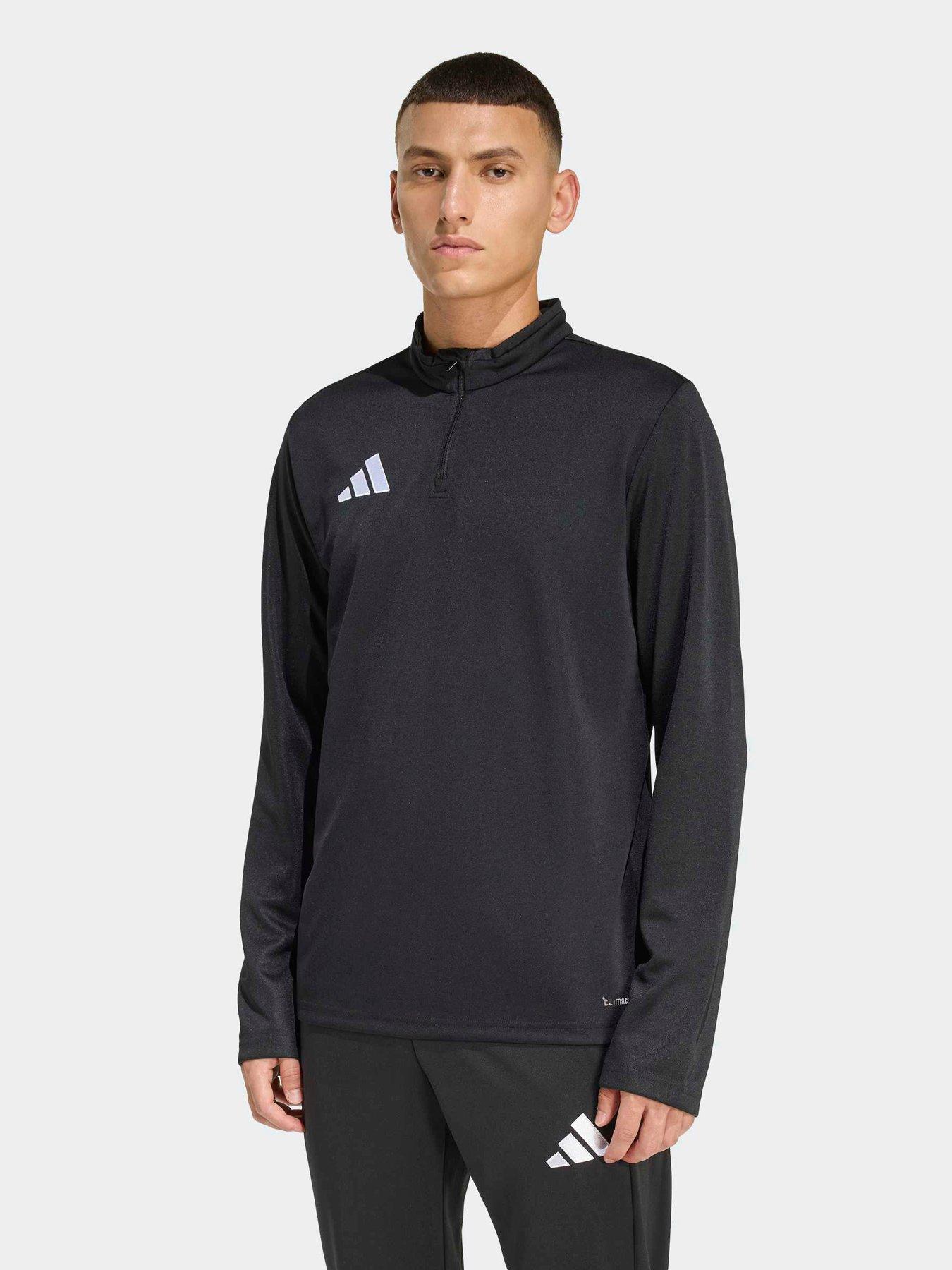 adidas Mens Football Entrada 26 1/4 Zip Training Top - Black