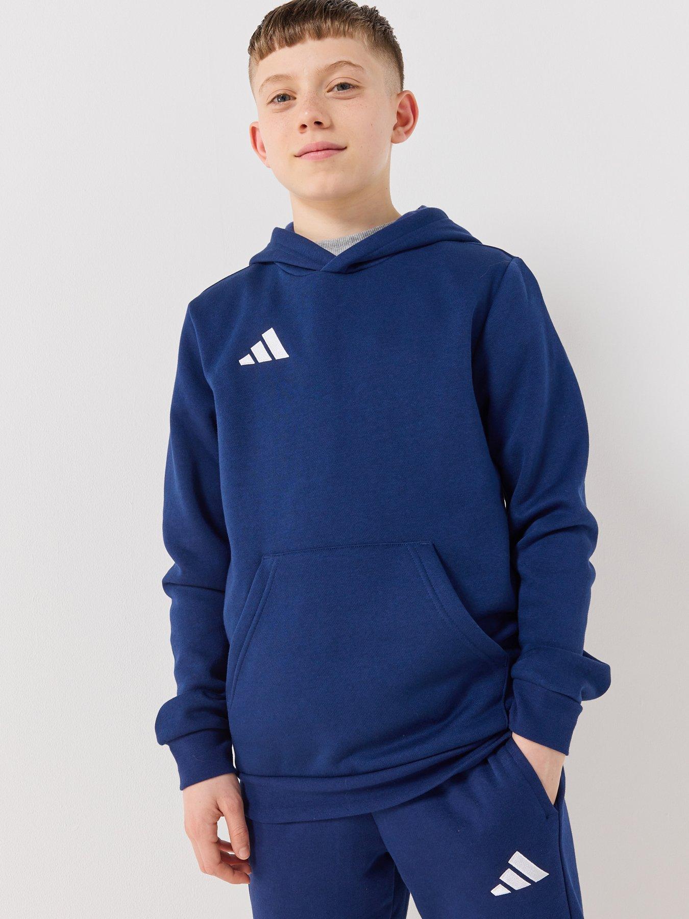 Image 1 of 7 of adidas Junior Entrada 26 Hoodie - Navy
