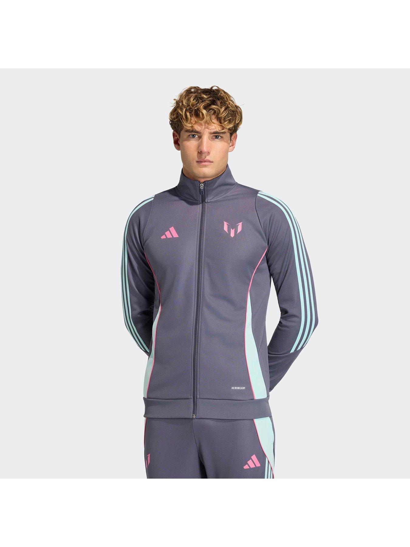 Adidas Mens Messi Football Jacket - Aurora Onix