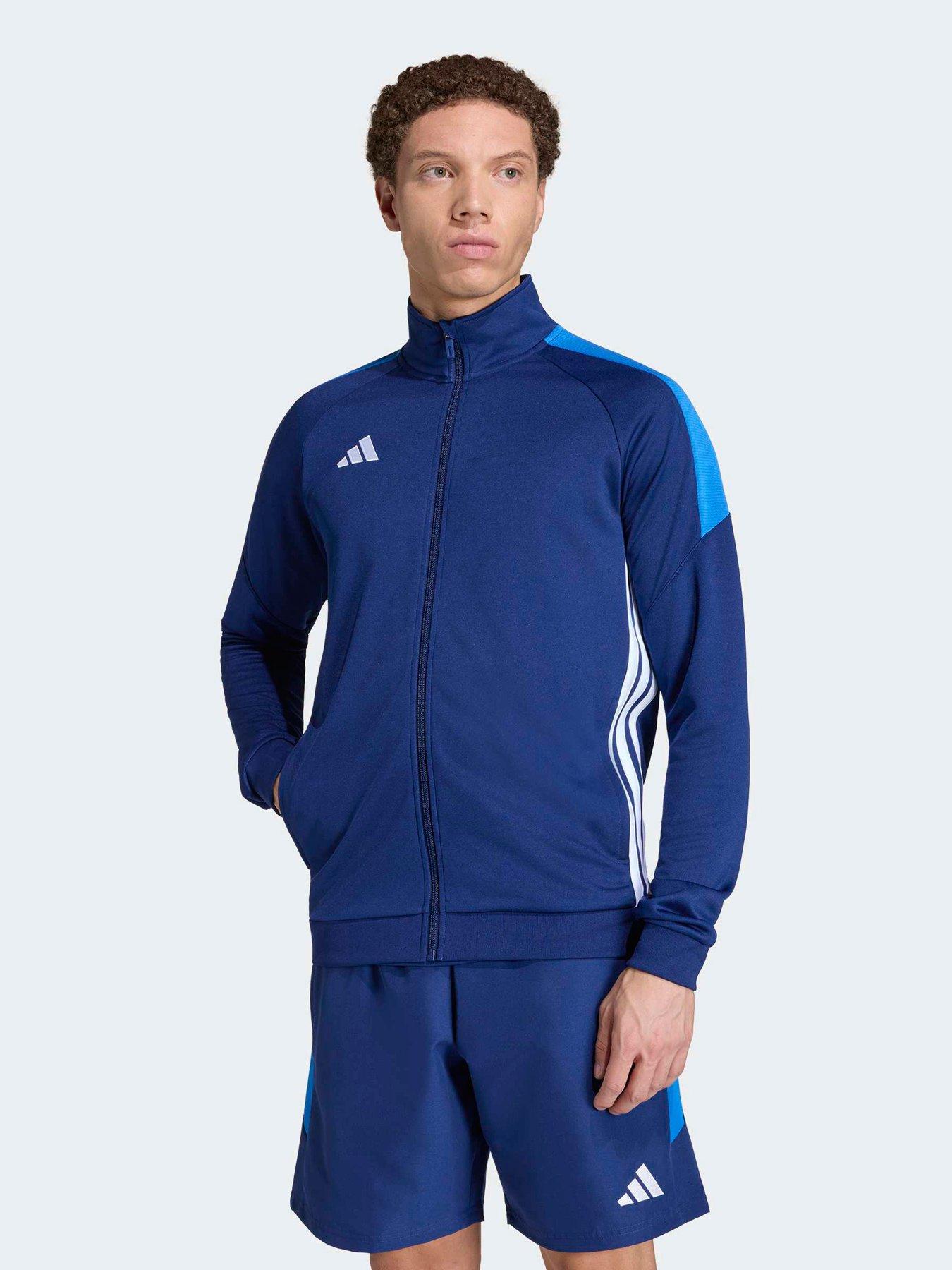 adidas Mens Tiro Football Tracksuit, Dkblue/Broyal/White, Size Xl, Men
