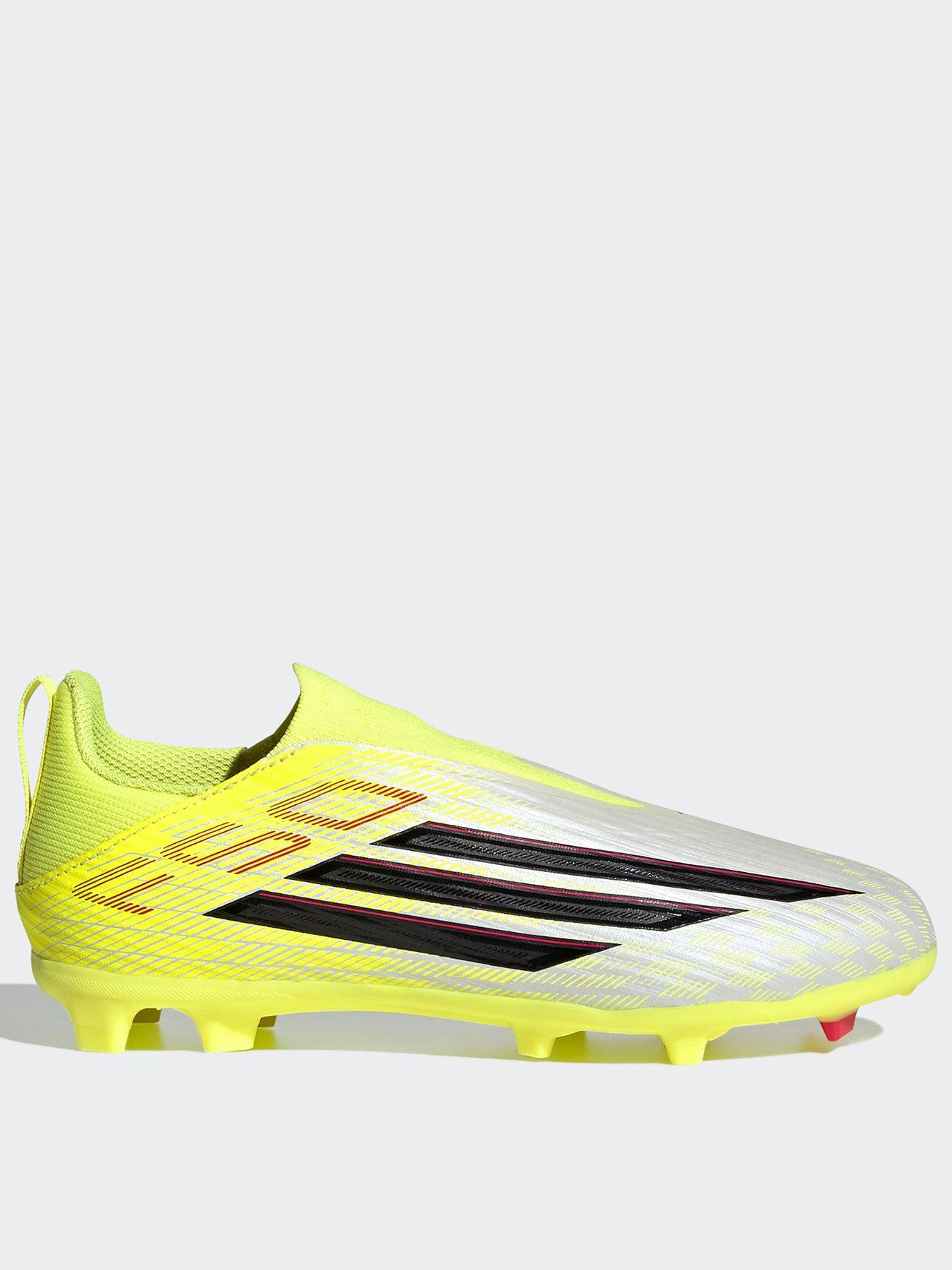 Adidas Junior F50 League Laceless Firm Ground Football Boot - Yellow