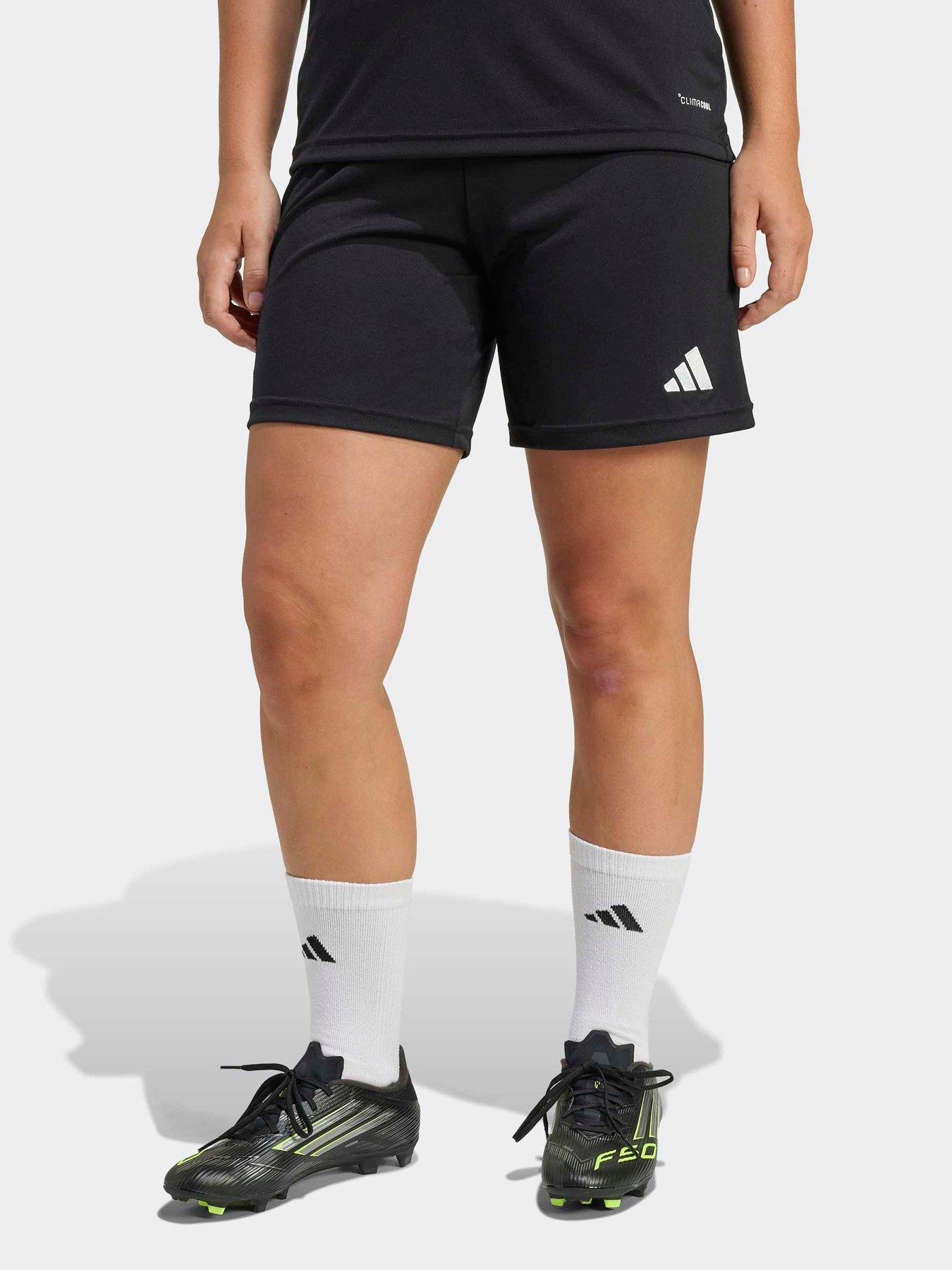 adidas Womens Entrada 26 Football Training Shorts, Black/White, Size 2Xl, Women