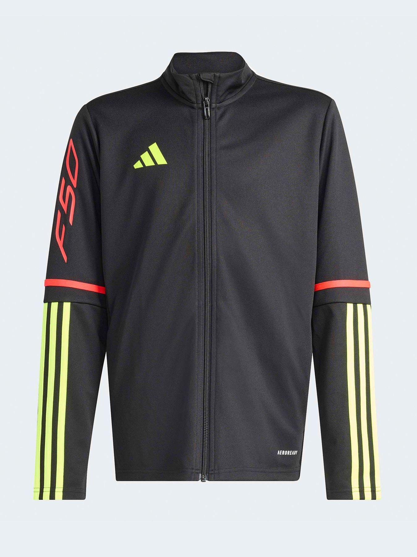 adidas Junior F50 Squadra Football Tracksuit Top - Black