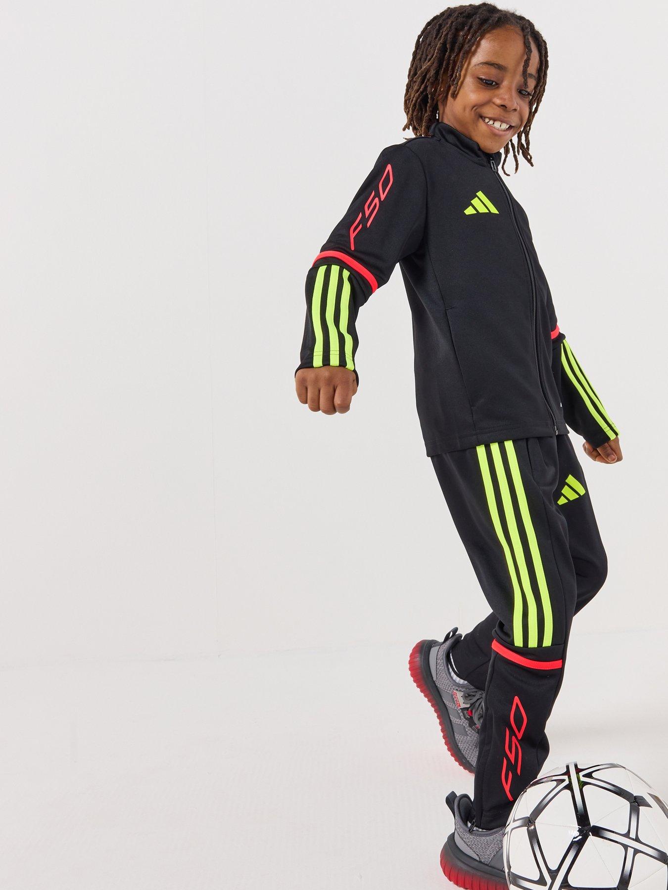 Image 3 of 7 of adidas Junior F50 Squadra Football Tracksuit Top - Black
