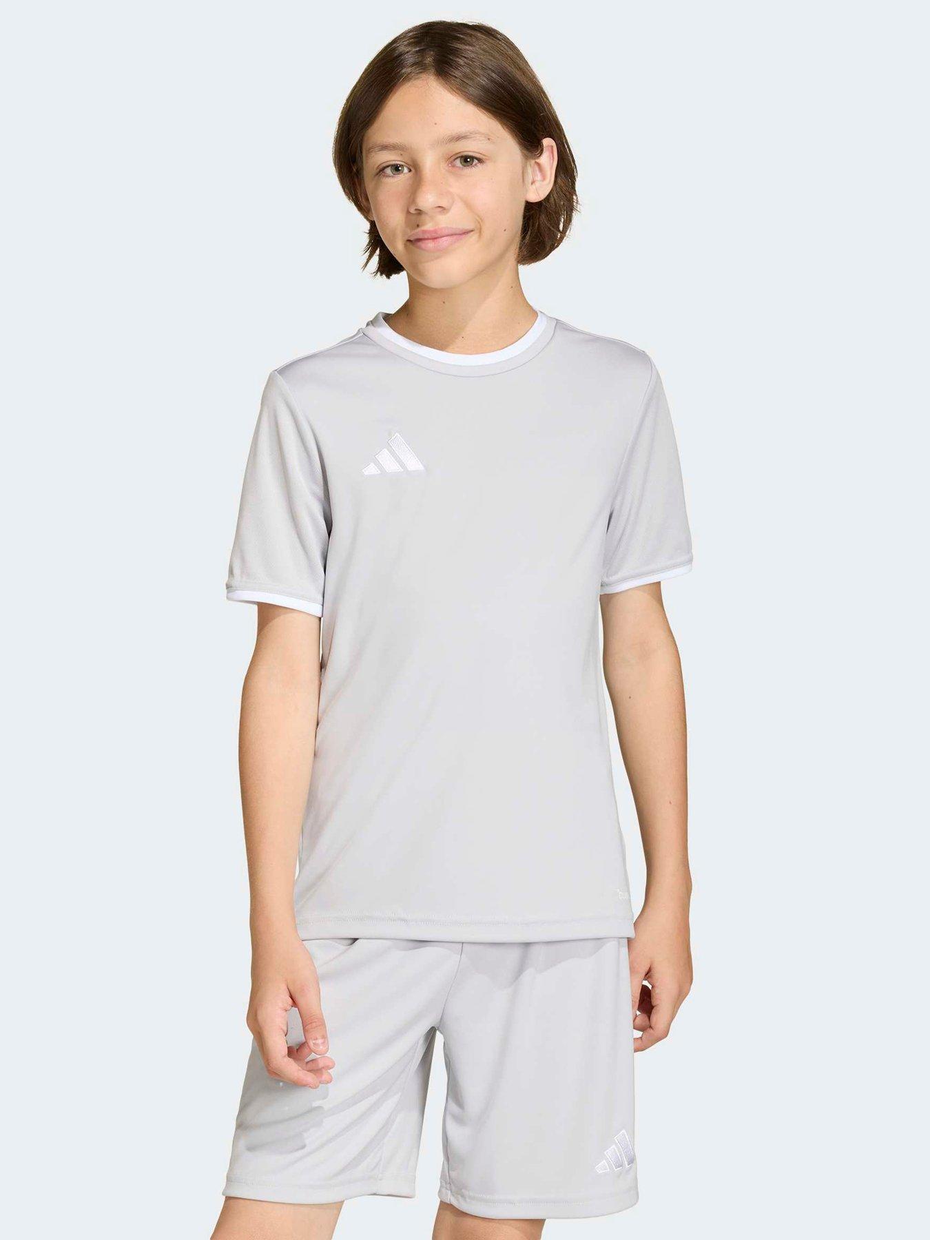 adidas Junior Entrada 26 Football Training T-Shirt - Grey