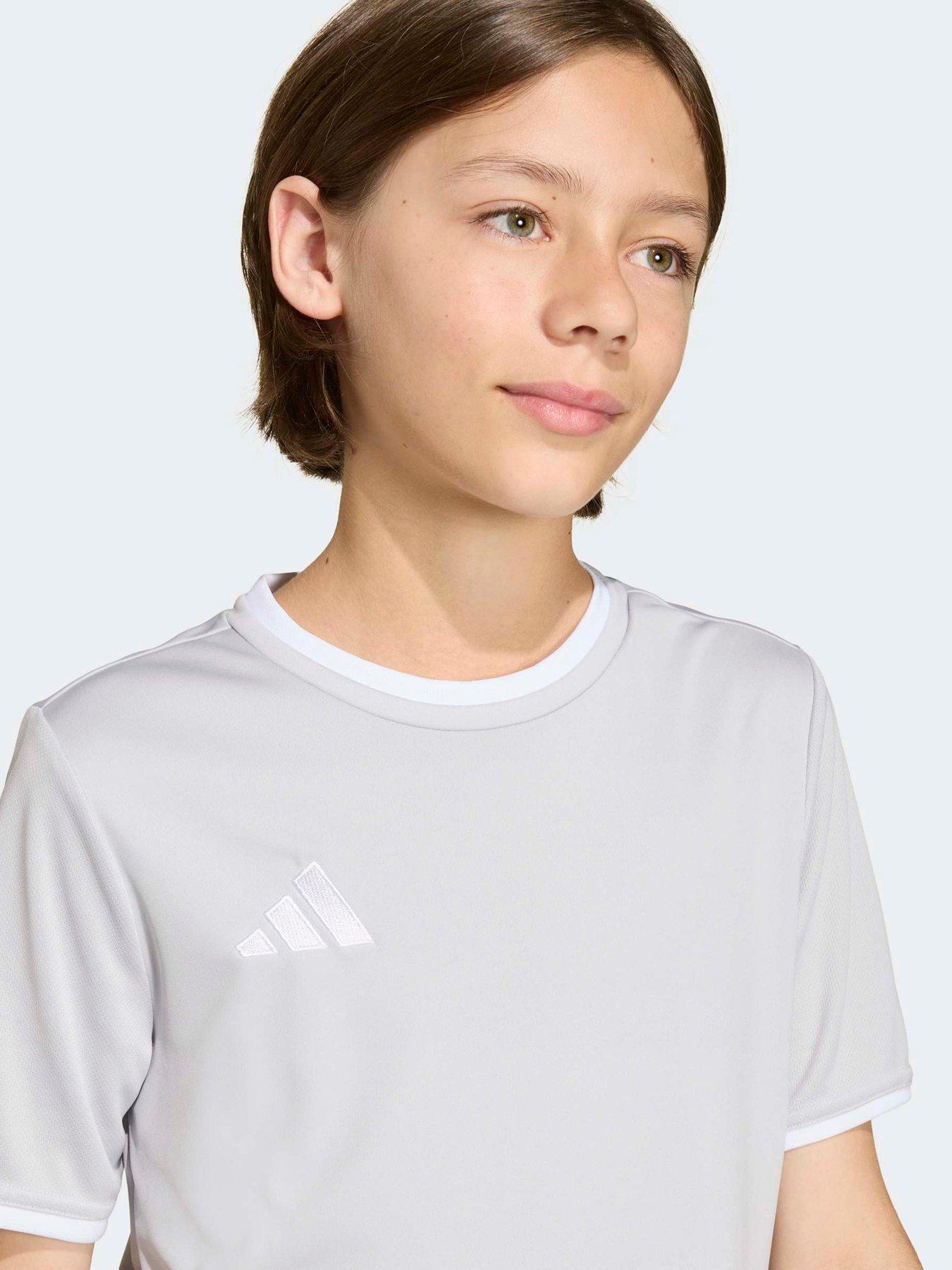 Image 4 of 6 of adidas Junior Entrada 26 Football Training T-Shirt - Grey