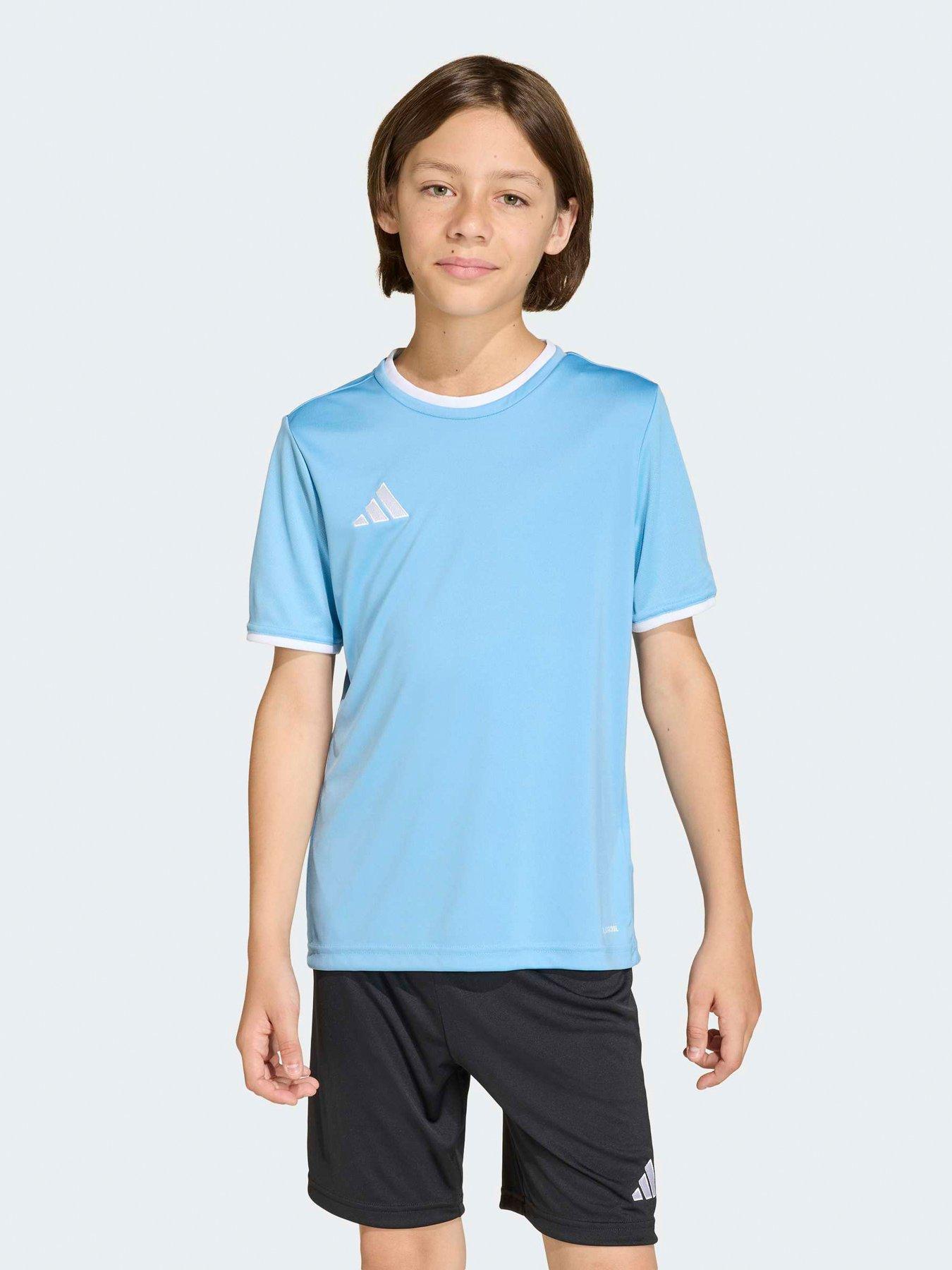 Adidas Junior Entrada 26 Football Training T-Shirt - Blue